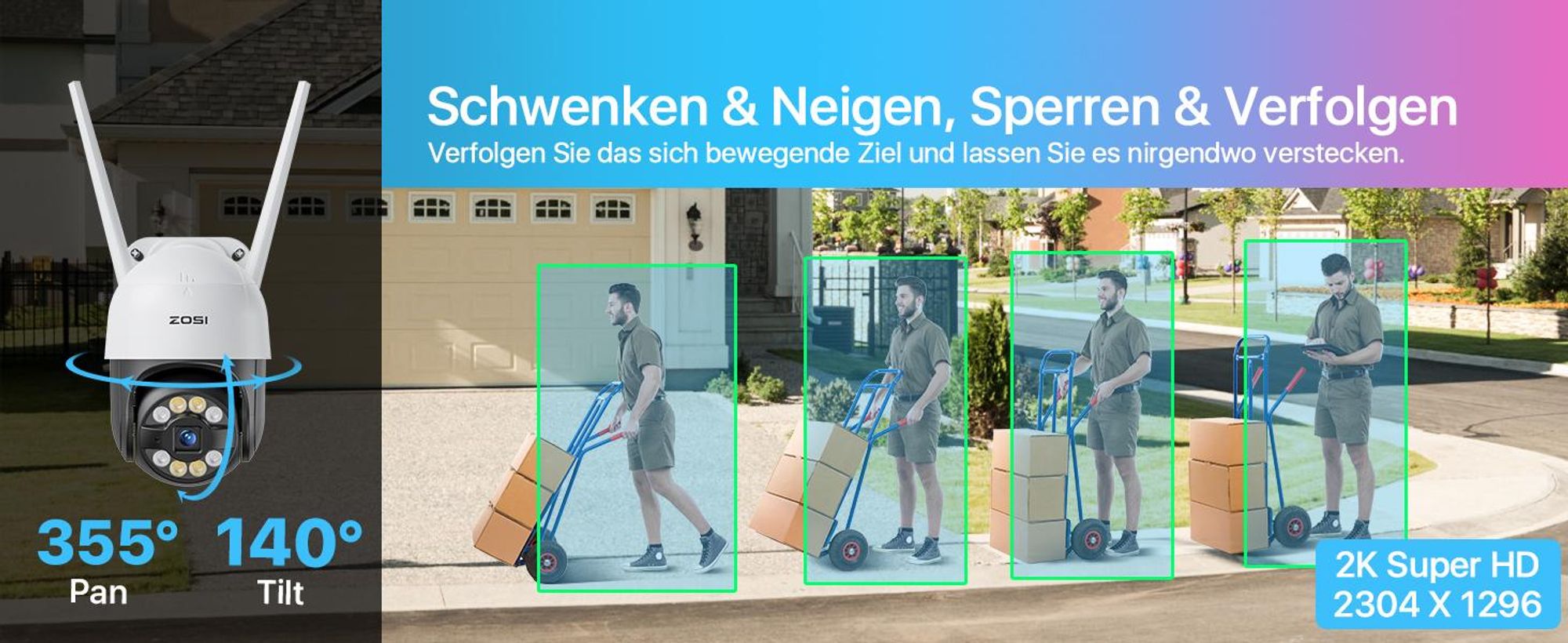 Automatischer Verfolgung, 4MP Super HD Farbnachtsicht