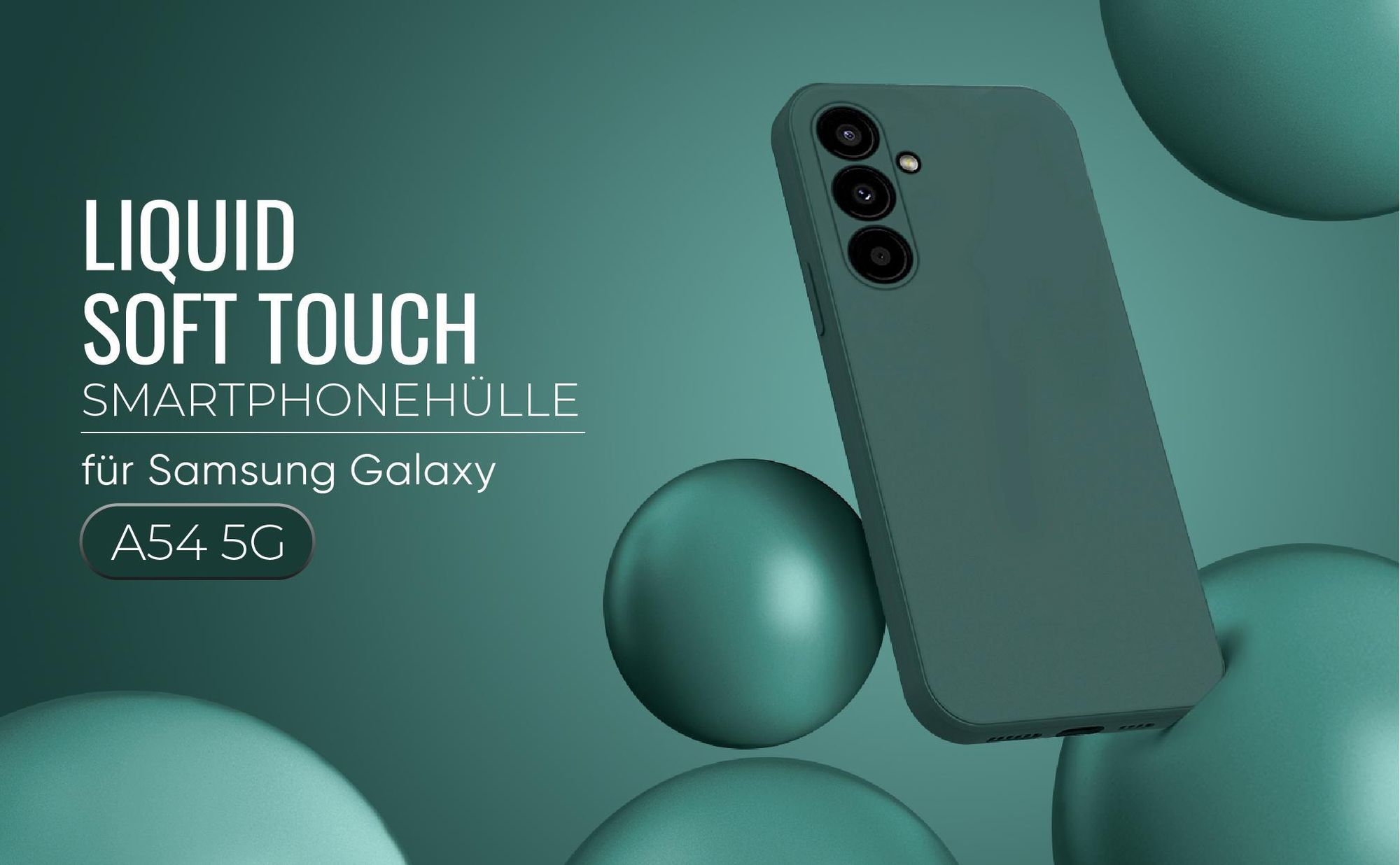 Liquid Soft Touch Smartphone Hülle in Grün für Samsung Galaxy A54 5G