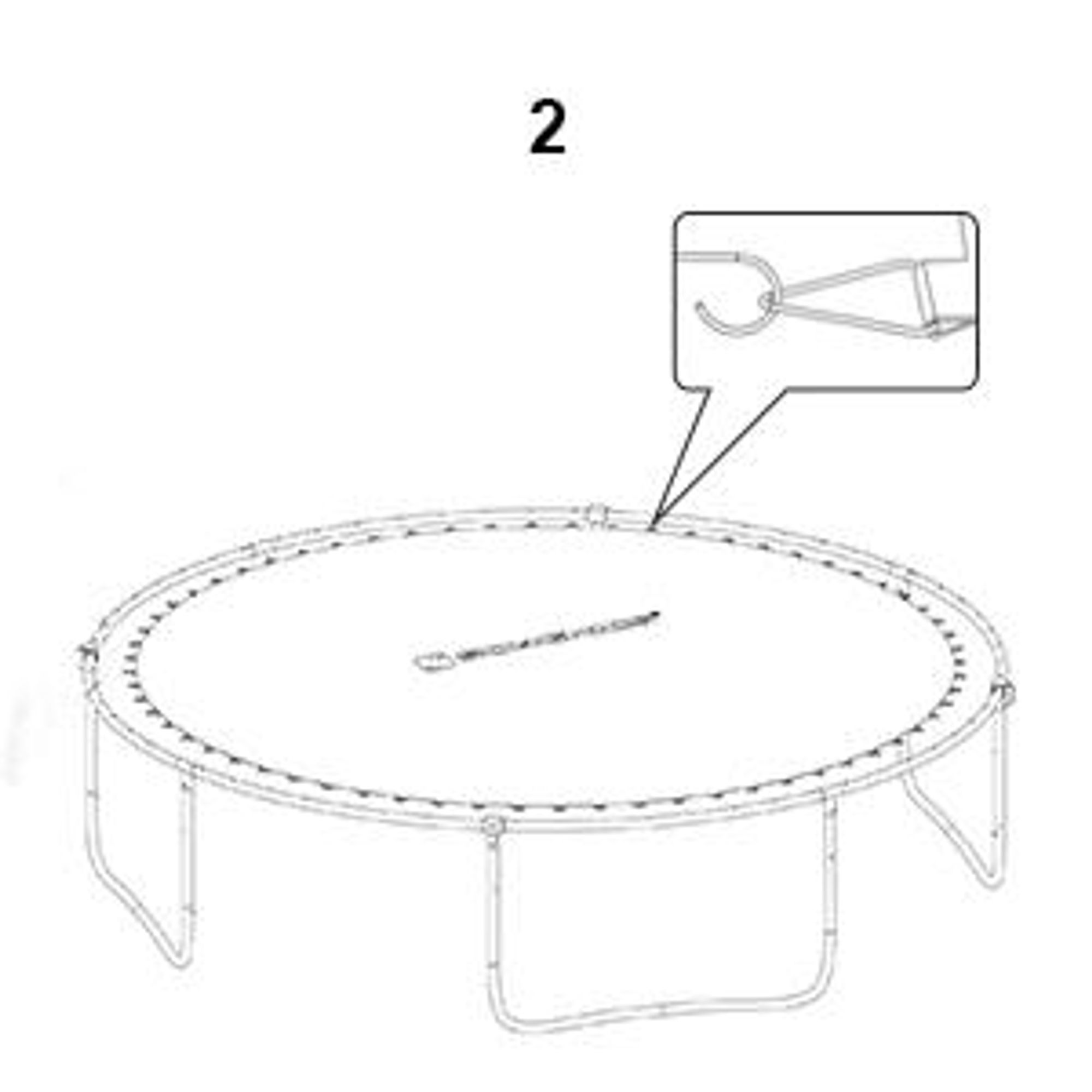SONGMICS Sprungtuch für Trampolin Ø 305 cm 64 Ringe Trampolinzubehör Sprungmatte Trampolinsprungtuch Ersatz schwarz STB10BK