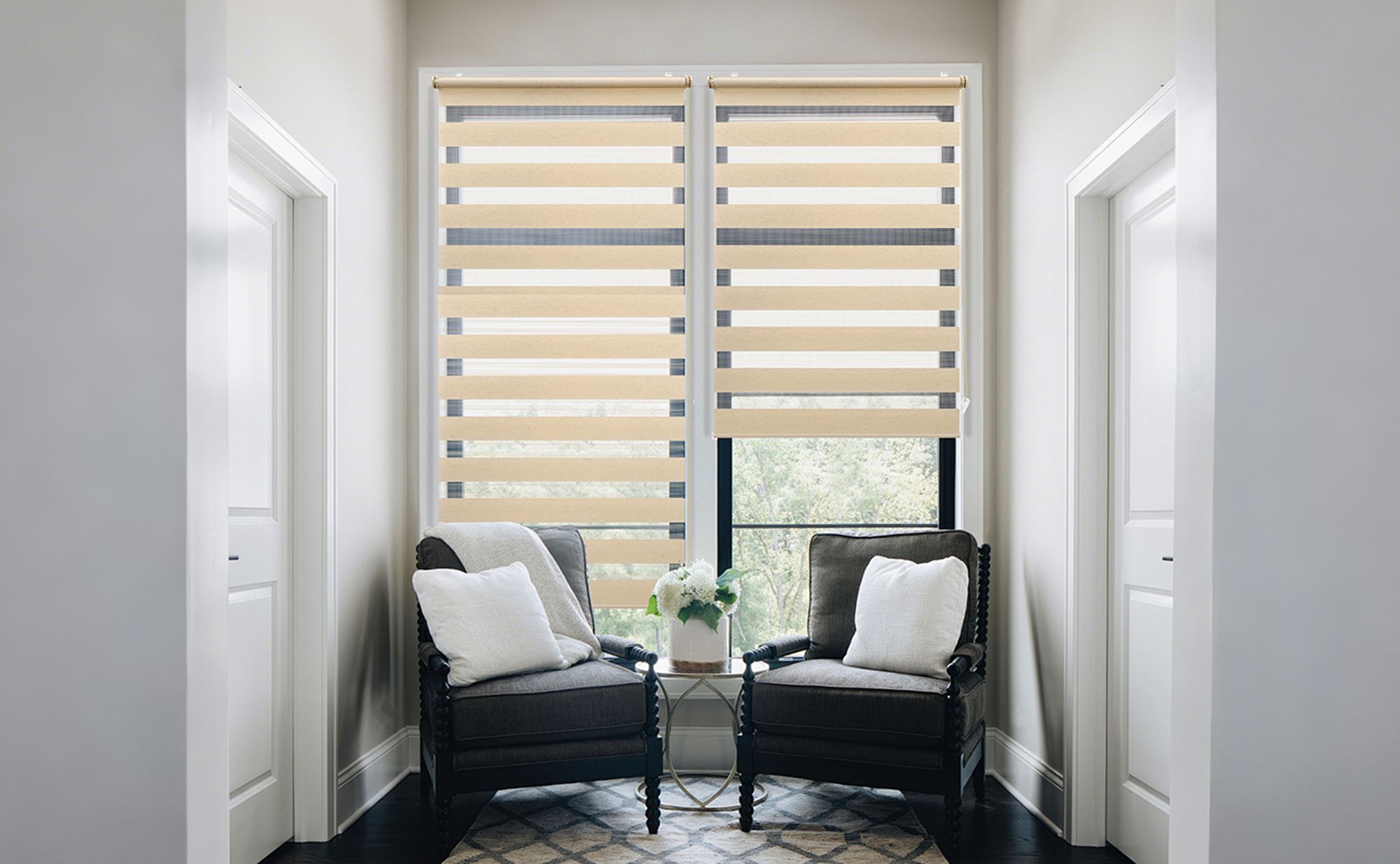 Doppelrollo 90x100cm Gelb-Leinen Duo Rollo Klemmfix ohne Bohren Jalousie Rollos für Fenster und Tür