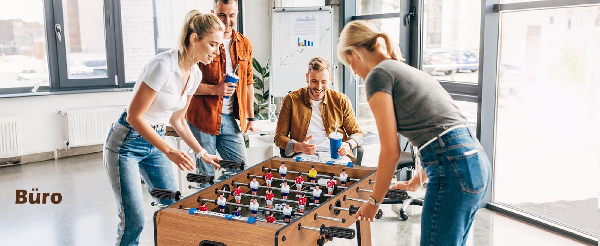 COSTWAY Tischkicker klappbar 69x60x71cm, Kickertisch mit 18 Kicker & 2 Bällen, Spieltisch für Erwachsene & Kinder, Tischfußball für Bars & Partys