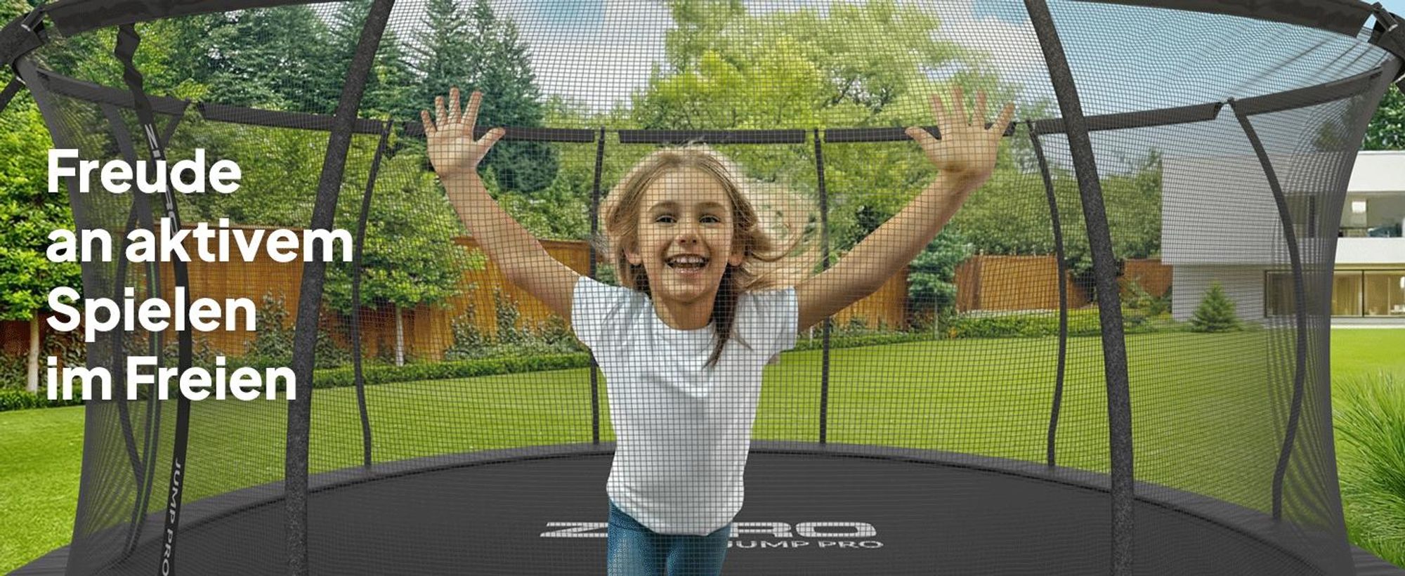 ZIPRO Trampolin Jump Pro Premium | 16FT Ø 496 cm | Gartentrampolin Kindertrampolin Komplett-Set inkl. Netz, Leiter & Randabdeckung, Outdoor, Grün