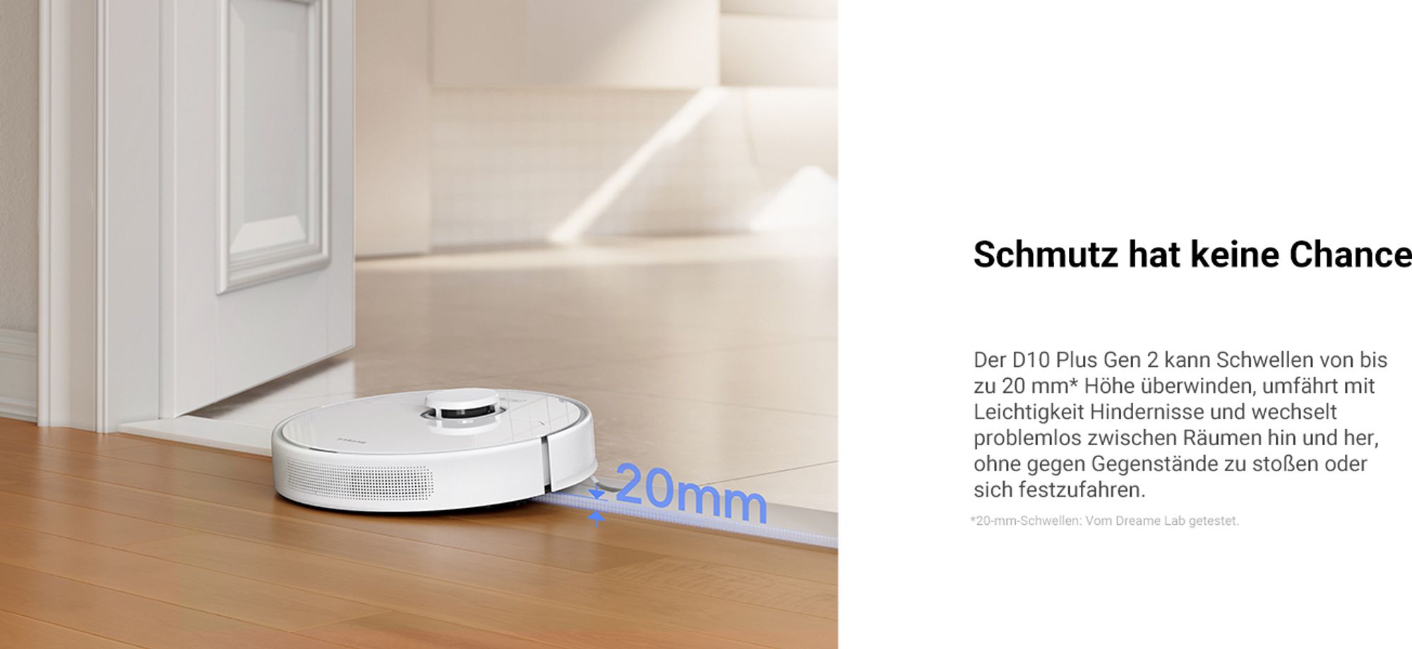 Dreame D10 Plus Gen2 Roboter Saugroboter mit Wischfunktion,Auto-Staubentleerung,LiDAR-Navigation,6000Pa Saugleistung für Teppiche und Tierhaare,285Min