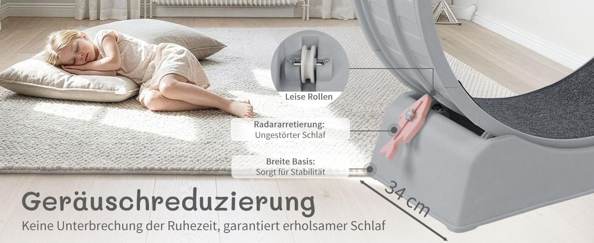 FCH Katzenlaufrad, Laufband für Katzen, Innendurchmesser 80cm, PP-Kunststoff, leise Laufband und Sicherheitsschloss-Design, Grau