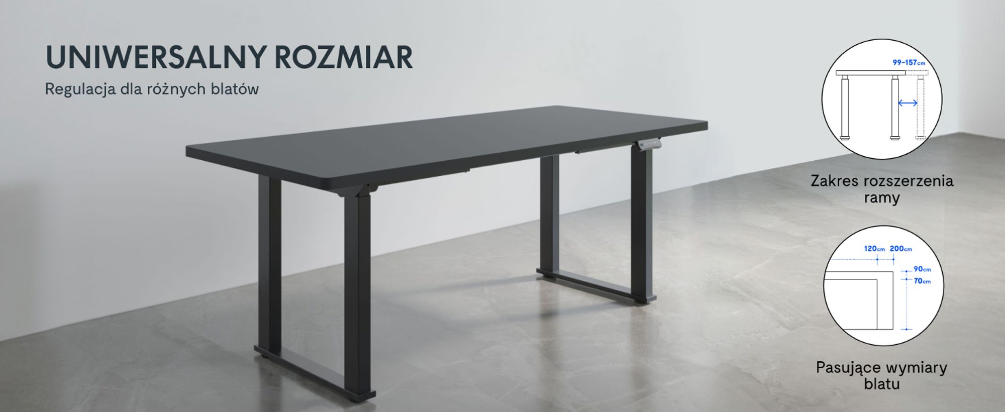 FLEXISPOT – elektrycznie regulowana podstawa biurka z 4 nogami, podwójny silnik, nośność 200 kg, 3 pozycje zapamiętania, funkcja przypomnienia o zmianie pozycji, kolor czarny