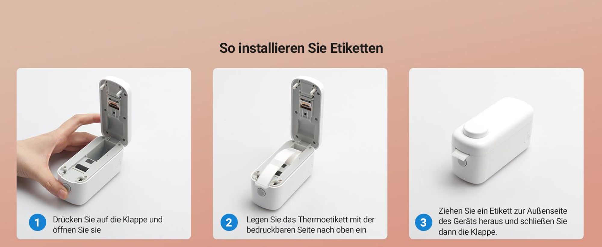 Mini Etikettendrucker Bluetooth mit 1700+ Symbolen Wiederaufladbarer - August LBP160W