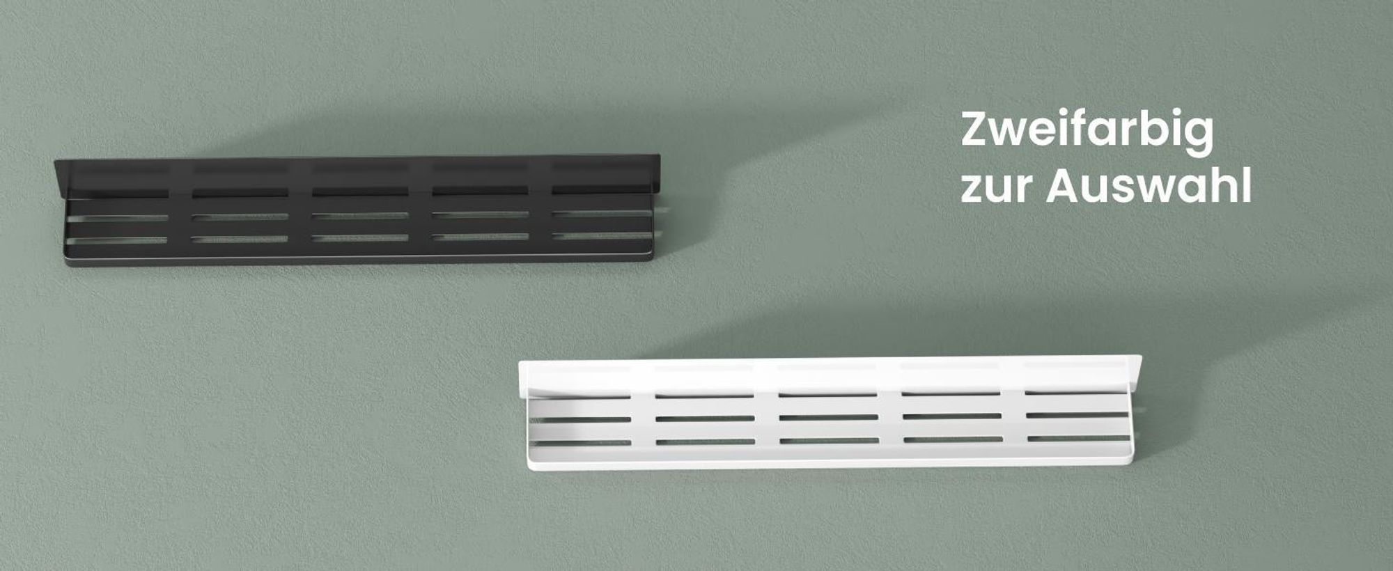 Mai & Mai Duschablage ohne Bohren, Duschregal magnetisch, selbstklebende Badezimmerablage zur Wandmontage 60cm Schwarz Reglo-01