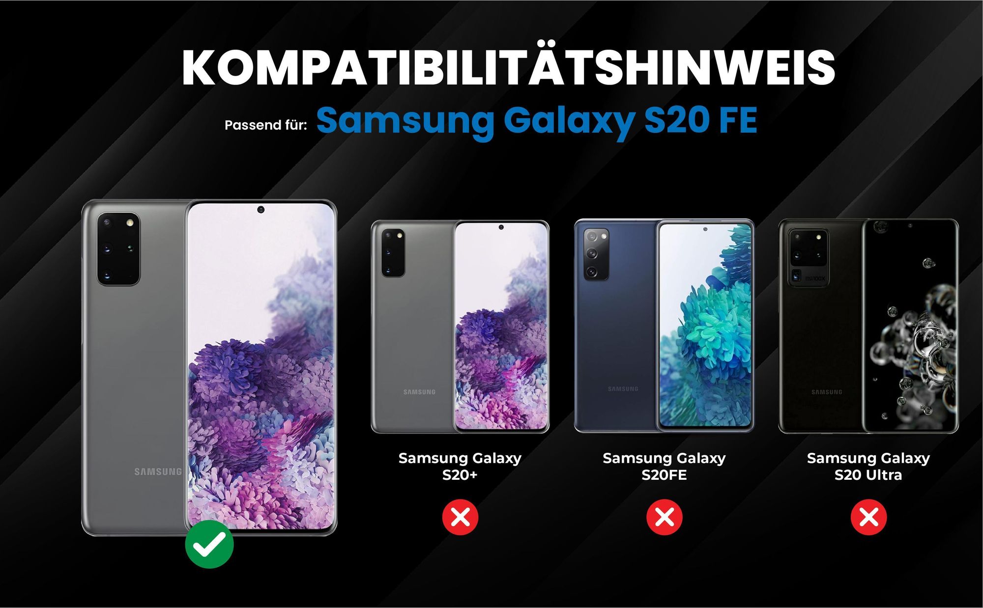 Kompatibilitätshinweise Hülle für Samsung Galaxy S20 FE