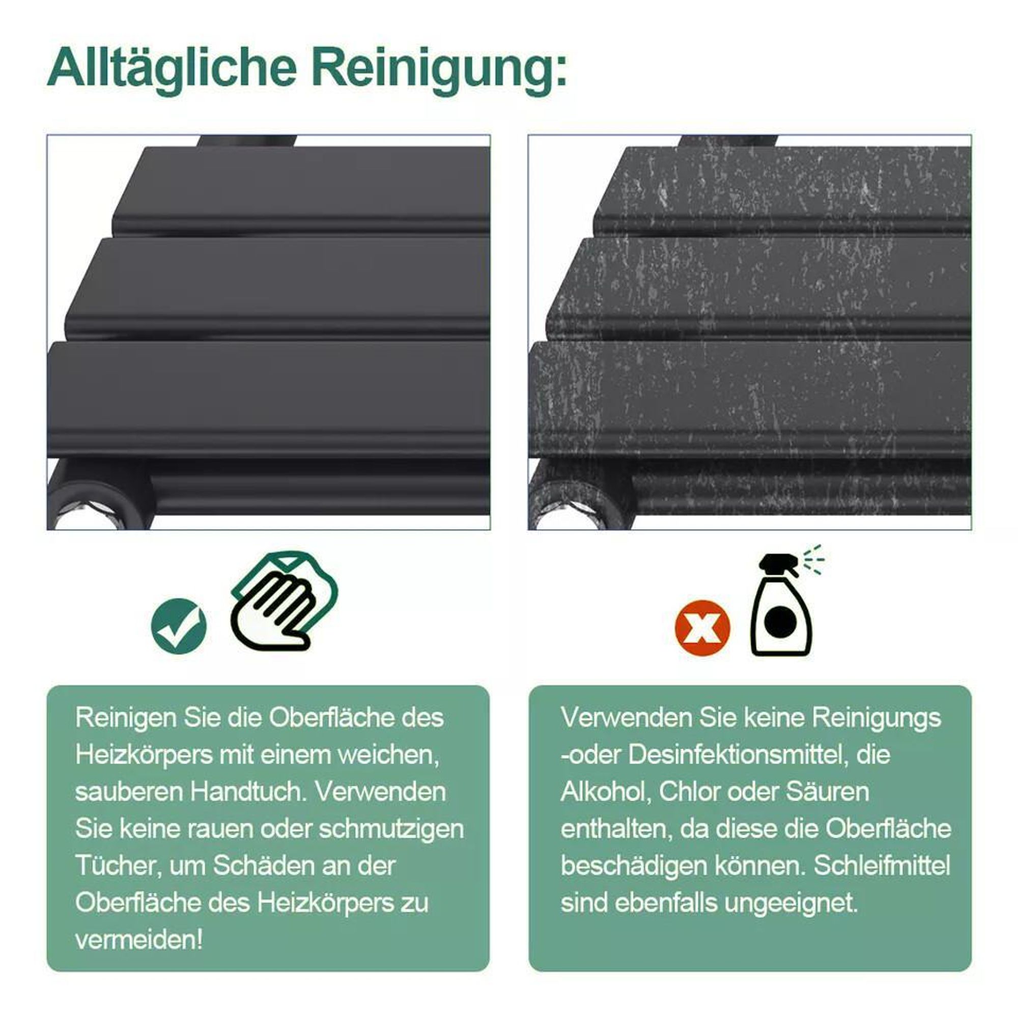 Acezanble Design Heizkörper Flach 1600 x 450 mm Weiß Doppellagig Vertikal Paneelheizkörper Mittelanschluss Radiator Heizung für Wohnzimmer 1593W