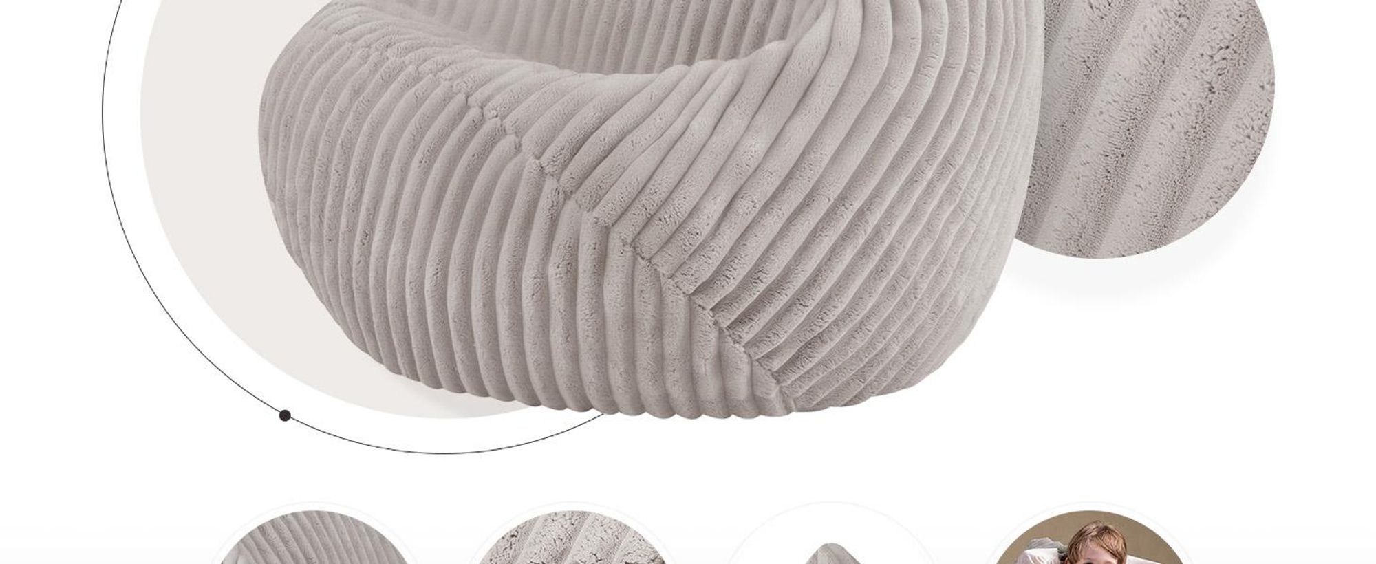 Pouf per bambini MISIOO Premium - Ergonomico - Dai 12 mesi in su - Comodi pouf per la cameretta dei bambini - Pouf con imbottitura leggera in polistirolo