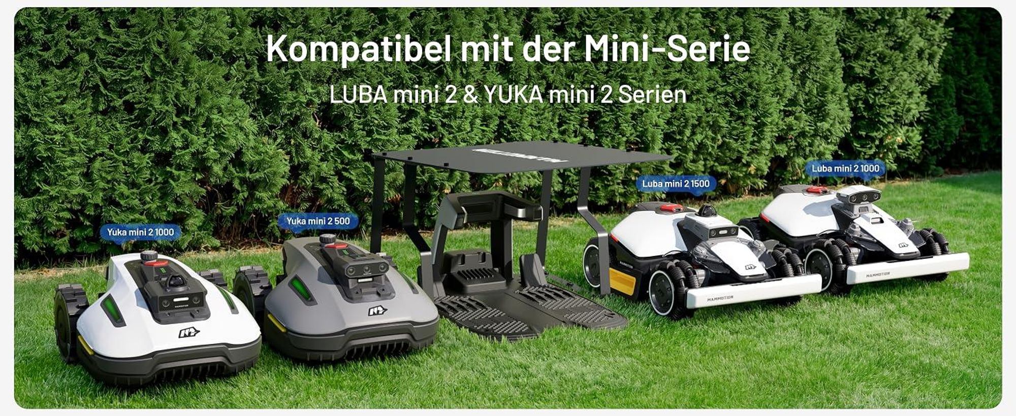 Mammotion Garage Mini, Mähroboter-Garage, für YUKA mini 2 Serie, LUBA mini 2 AWD Serie, Schwarz, 1 Stück(e)