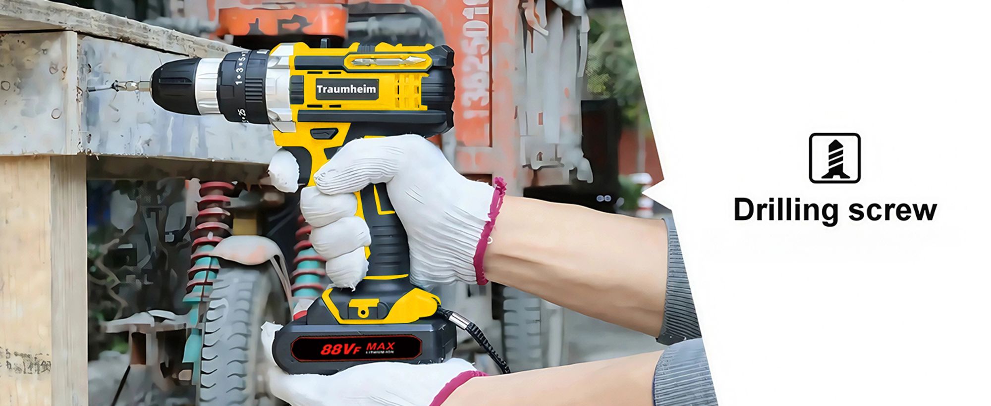 21V Akkuschrauber Set Akku Bohrschrauber,mit 2 Akkus 2000mAh,3 in1 Schlagbohrmaschinen,25 Drehmomentstufen LED Licht ,mit Werkzeugkasten ,für Haus/DIY