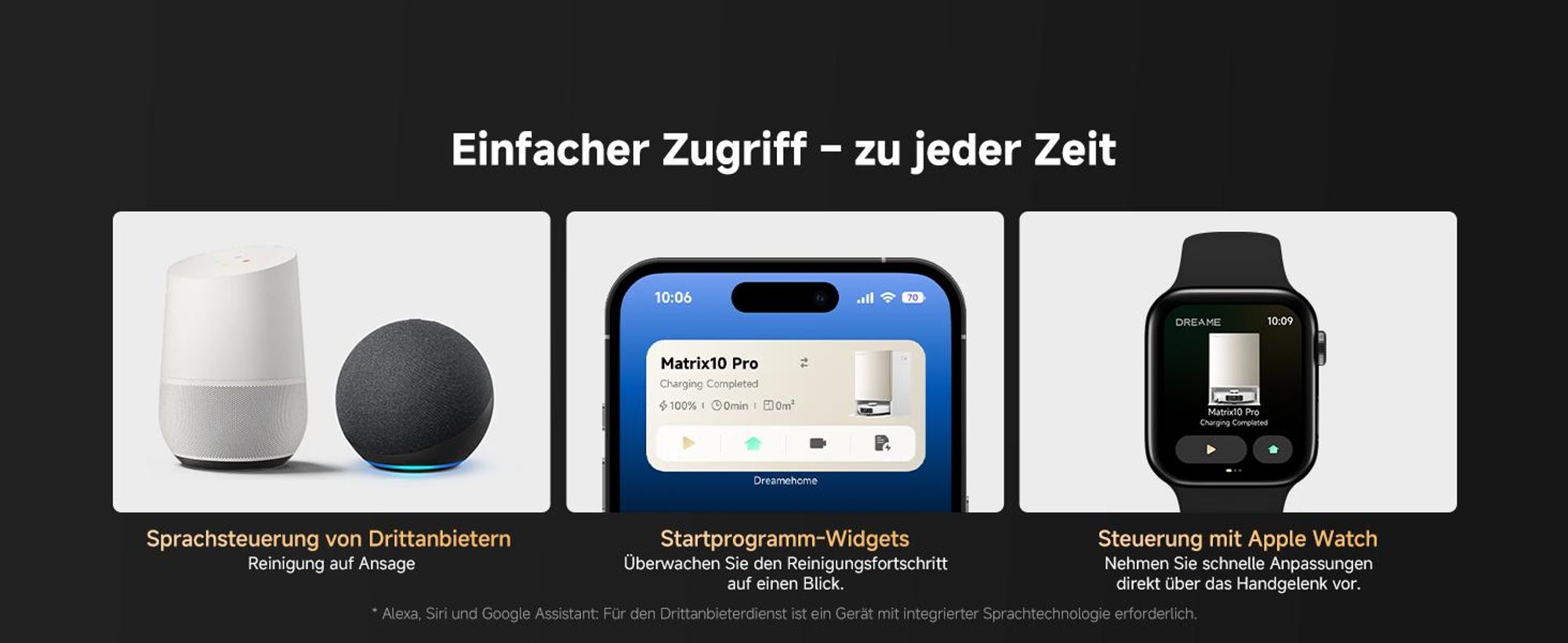 Dreame Matrix 10 Pro Saugroboter mit Wischfunktion,30KPa Saugleistung,AI RGB,3D Laser,100°C Selbstreinigung,0-Tangle System,Mop-Wechselstation,Weiß