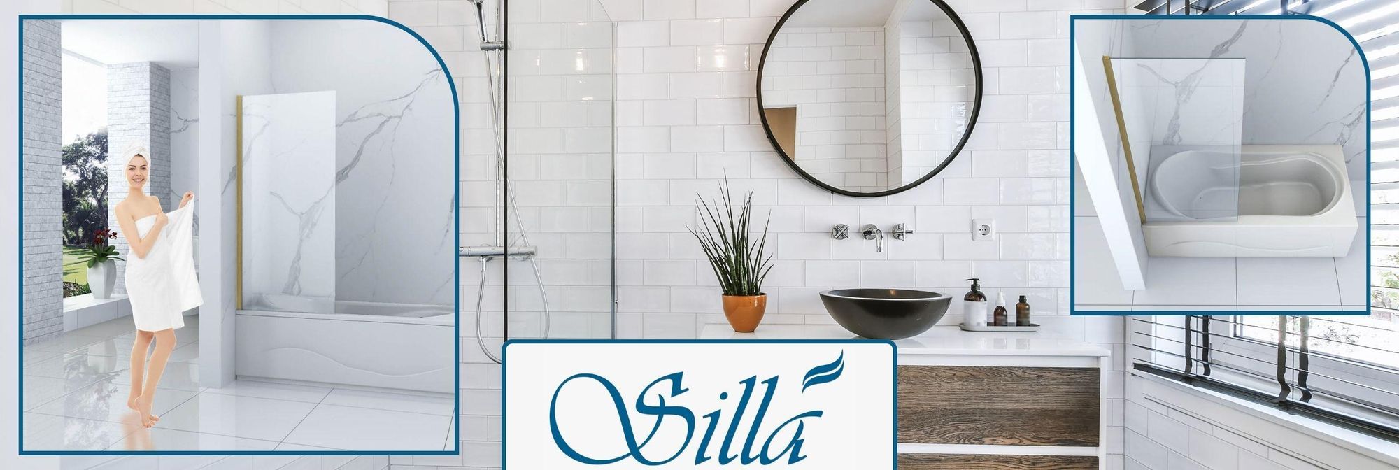 Silla, duschwand badewanne 50x150, duschwand aus glas, badewannenaufsatz, faltwand