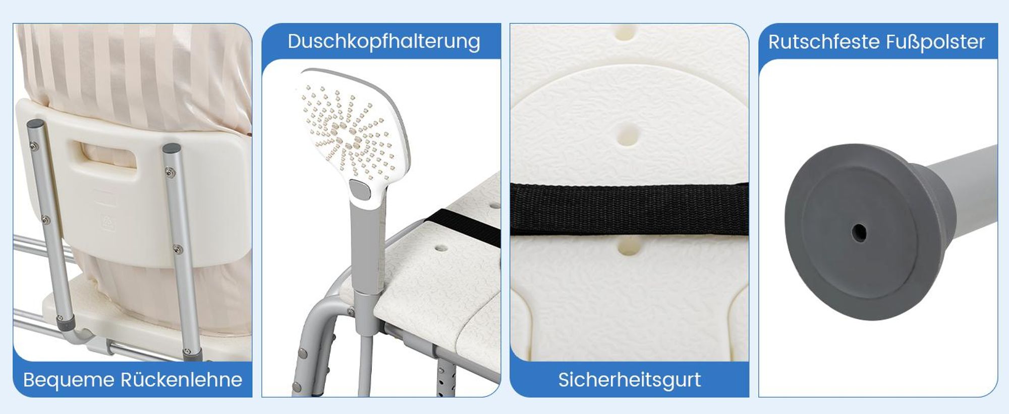 COSTWAY Rutschfeste Badewannen-Transferbank mit Höhenverstellung Extra-Breite Sitzfläche Rückenlehne Armlehne und Sicherheitsgurt 104x46,5x86-96 cm