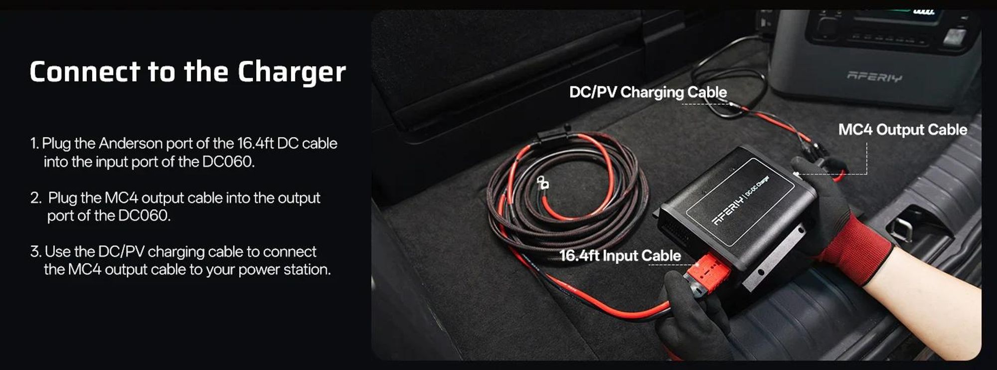 AFERIY DC060 Caricabatterie DC-DC 580W 48V per Power Station Portatile