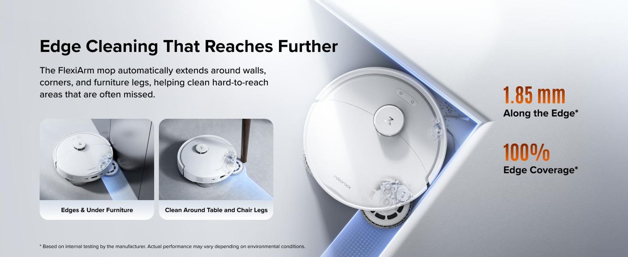 roborock Qrevo 2 Pro Set Saugroboter mit Wischfunktion, 25.000 Pa Saugkraft, Anti-Tangle-System, 75°C Heißwasser-Moppwäsche FlexiArm-Kantenwischsystem
