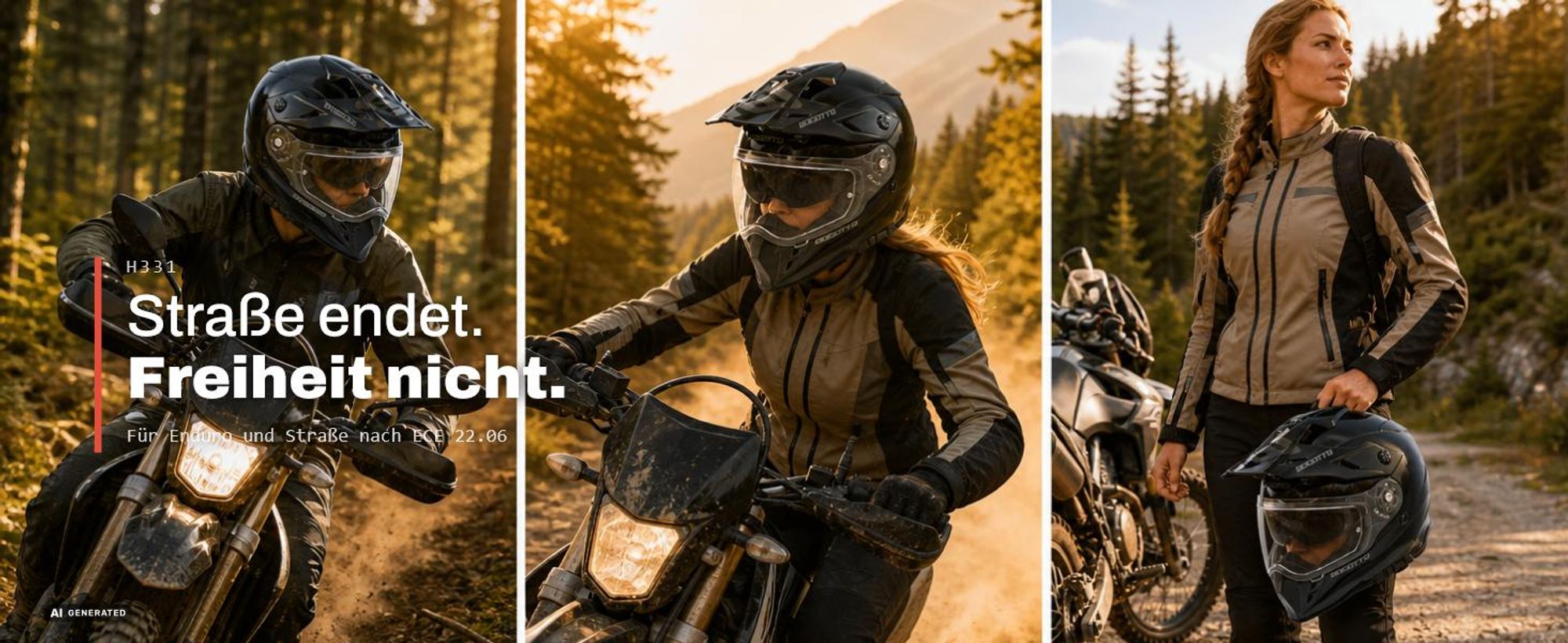 Bogotto H331 Enduro Helm, grün matt, 2XL (63/64)