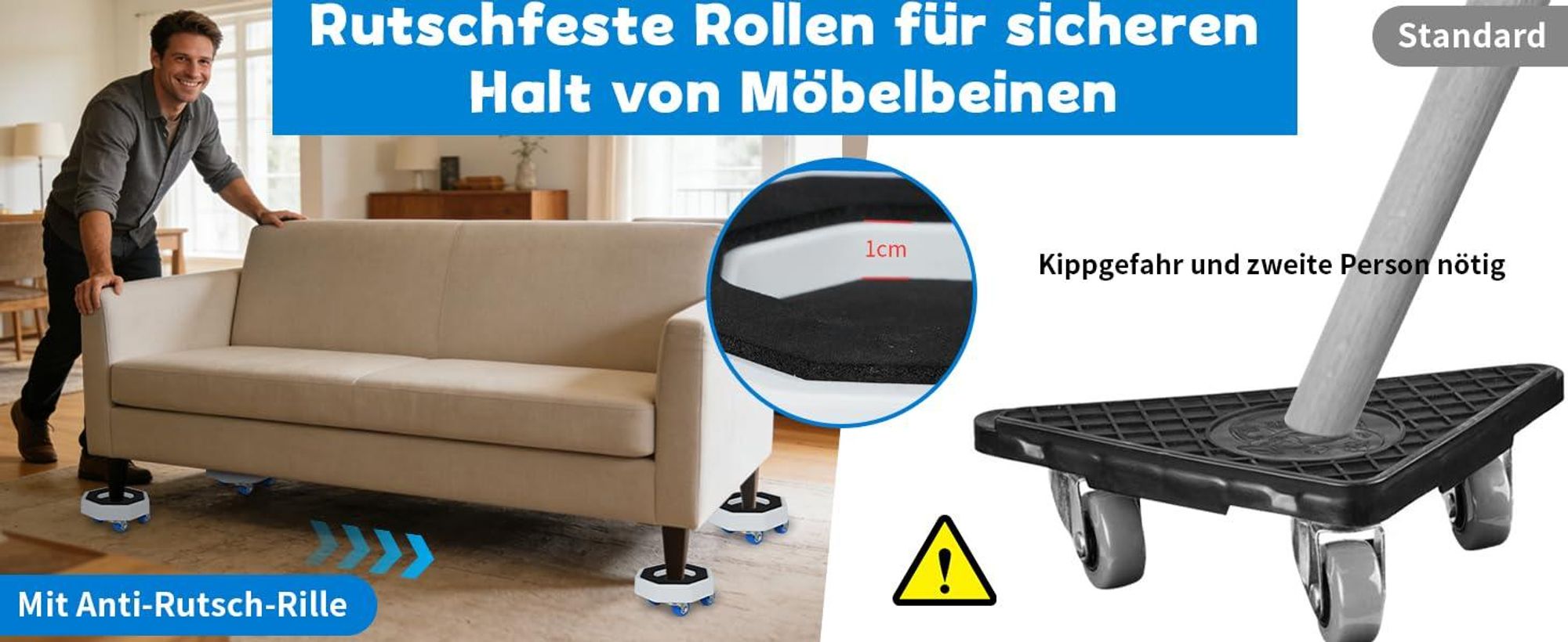 Möbelheber, Möbelroller, Möbelhund, Transporthilfe Möbelrücker, Möbeltransport, 360°Transportroller, für Umzugshelfer Schweres Heben