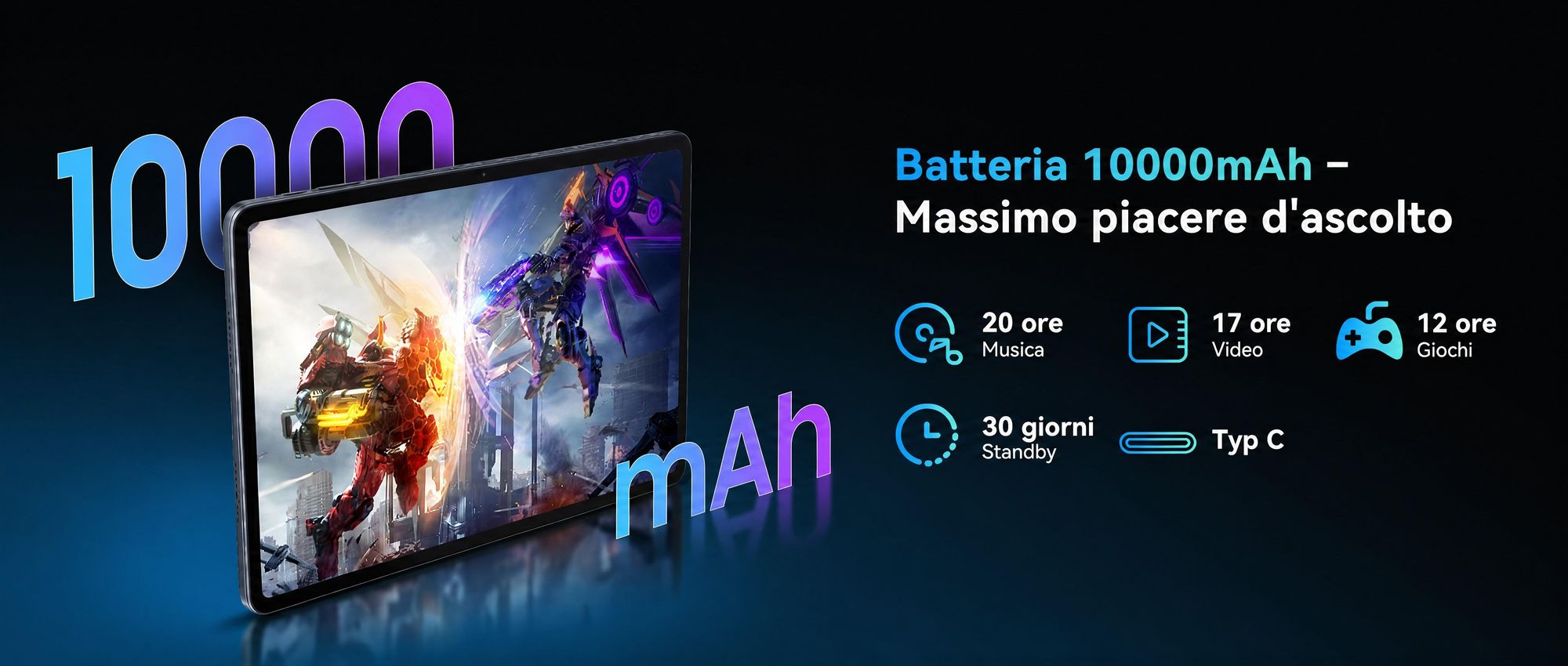 BESTTAB T60, tablet Android 16 da 12,2 pollici con 48 GB di RAM (12 + 36 GB), 256 GB/2 TB di memoria, processore Octa-Core e batteria da 10000 mAh, inclusi: penna, custodia, mouse e tastiera