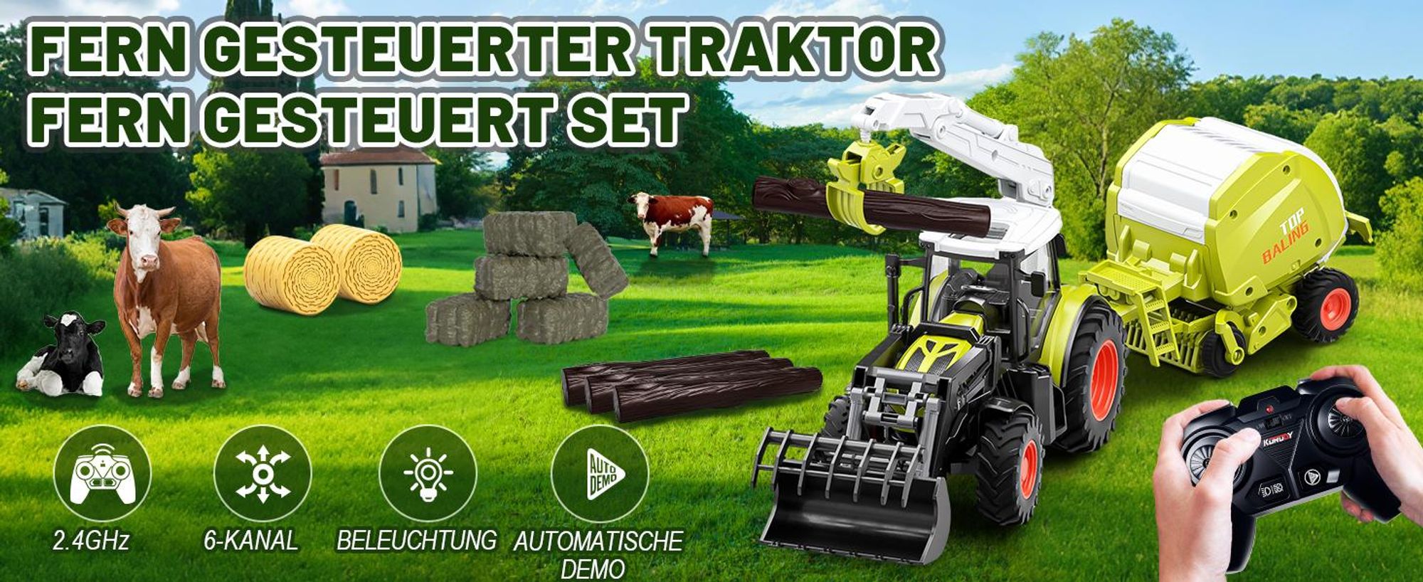 3 in 1 Multifunktions Traktor Ferngesteuert Set