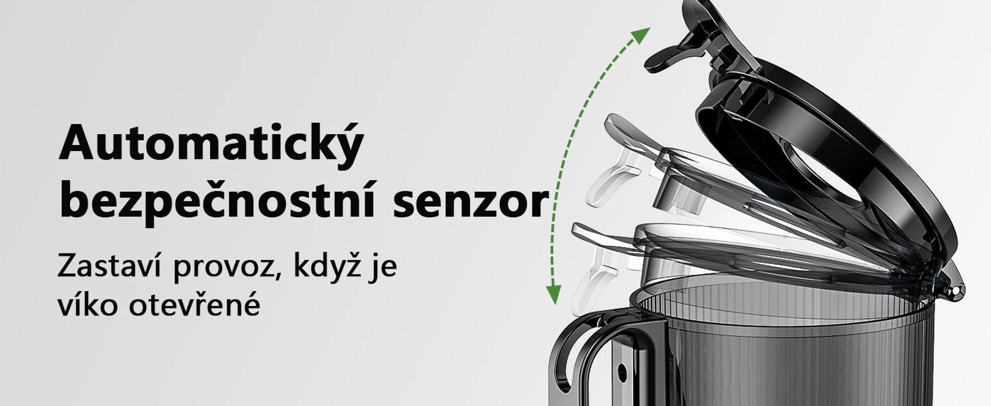 Pomalý odšťavňovač LINKChef SJ-052-EU-BL, objem 1,8 l, vhodný pro zeleninu a ovoce, trojitý filtrační systém, snadno se čistí - černý