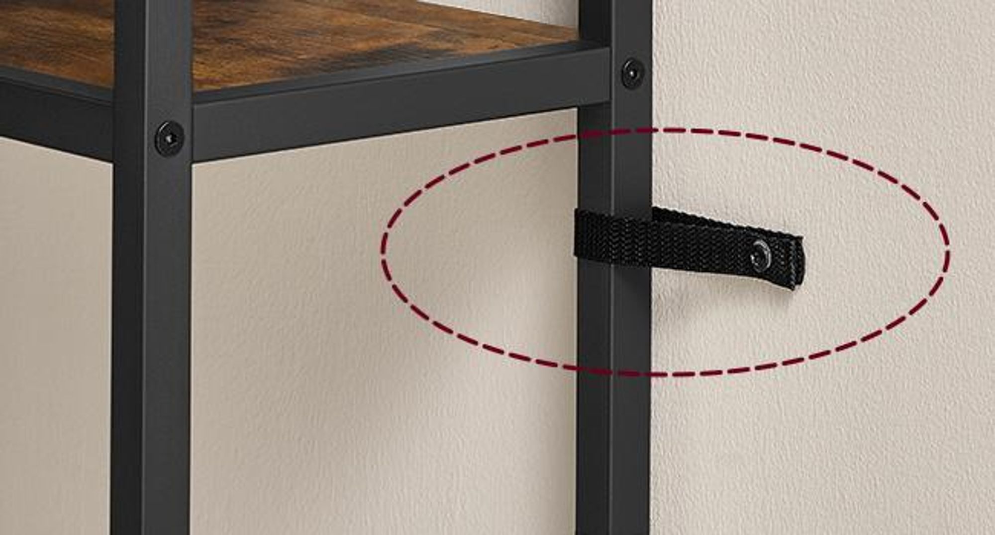 VASAGLE Konsolentisch, schmaler Sofatisch mit 2 Ablagen, 20 x 100 x 80 cm