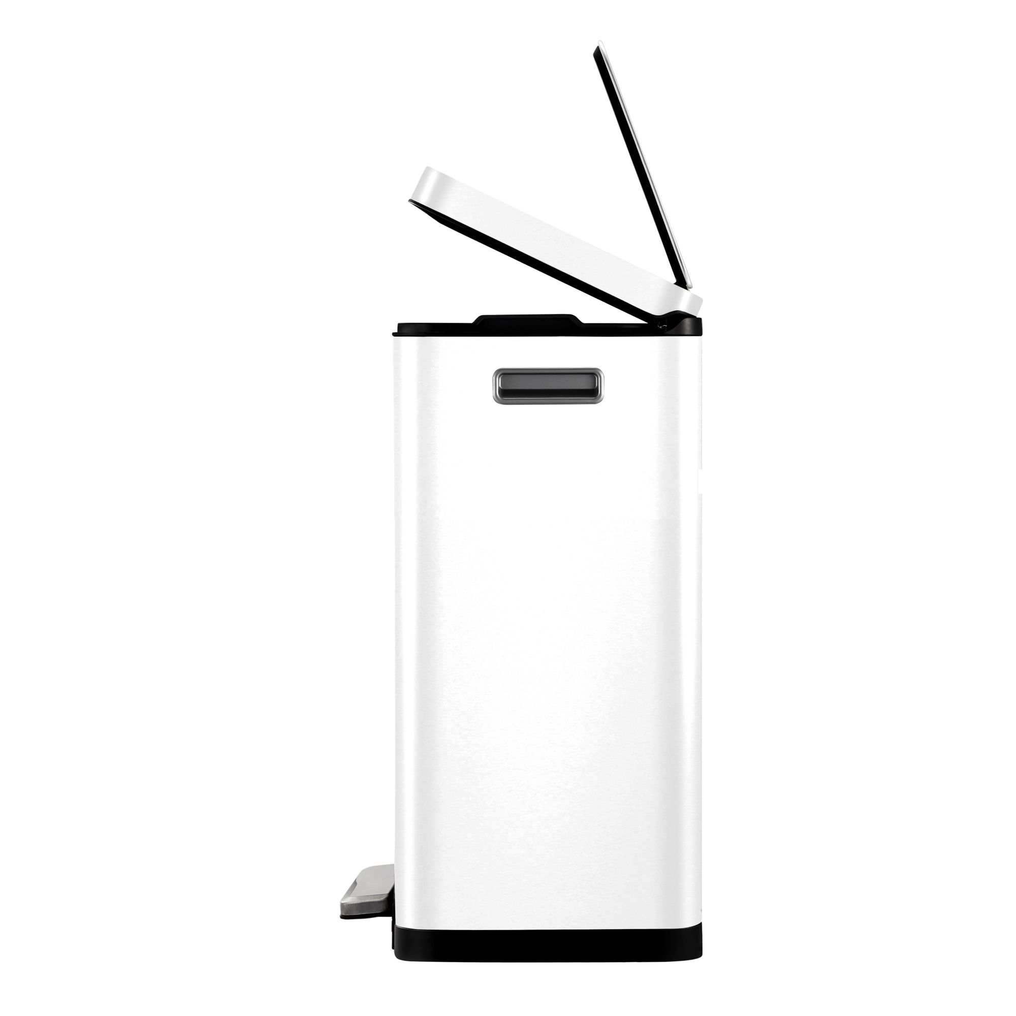 EKO - X-Cube Recycling Treteimer 20+20 litri - Acciaio Acciaio inox Polipropilene - Weiß, Matt Edelstahl
