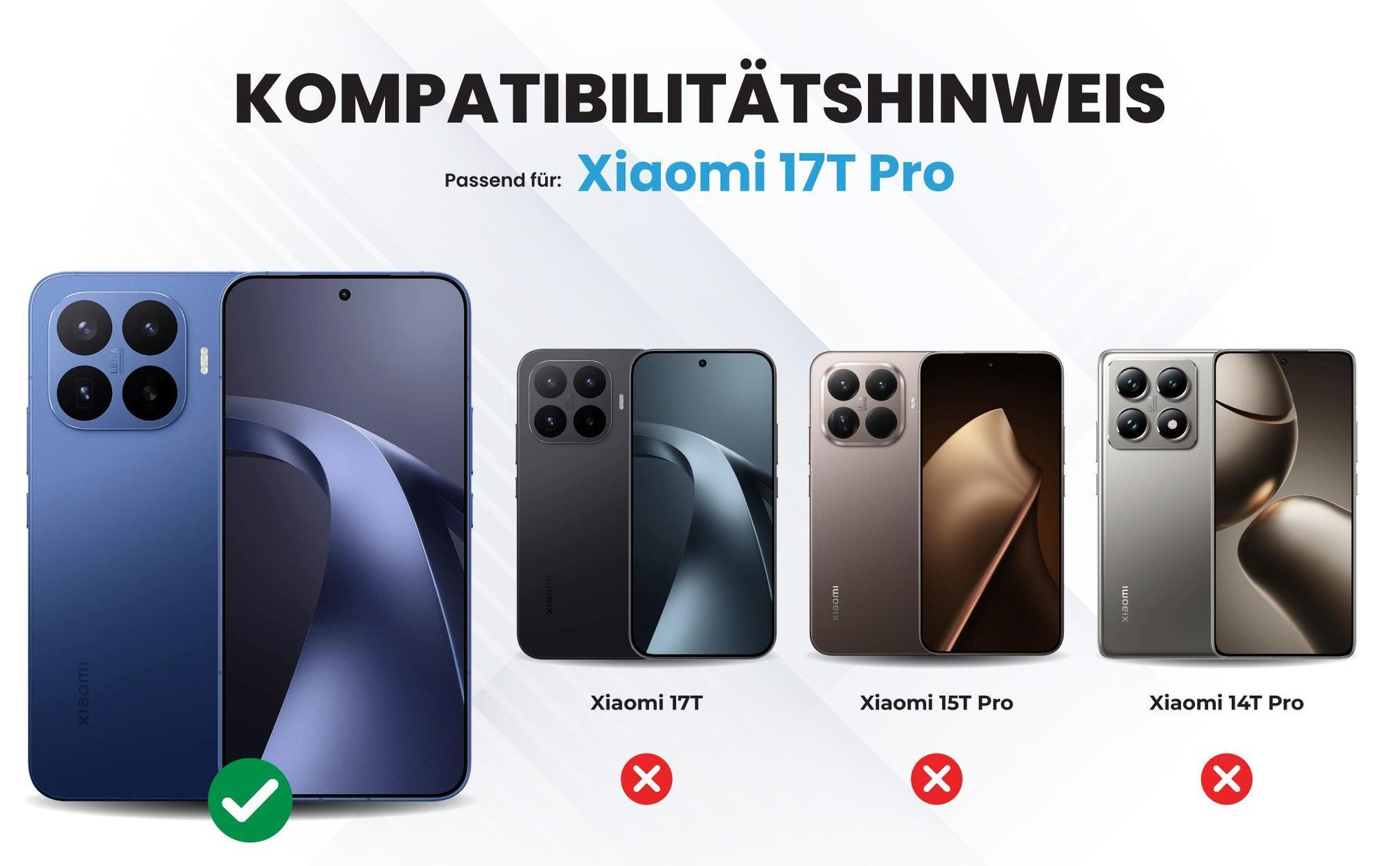 Kompatibilitätshinweise Hülle für Xiaomi 17T Pro