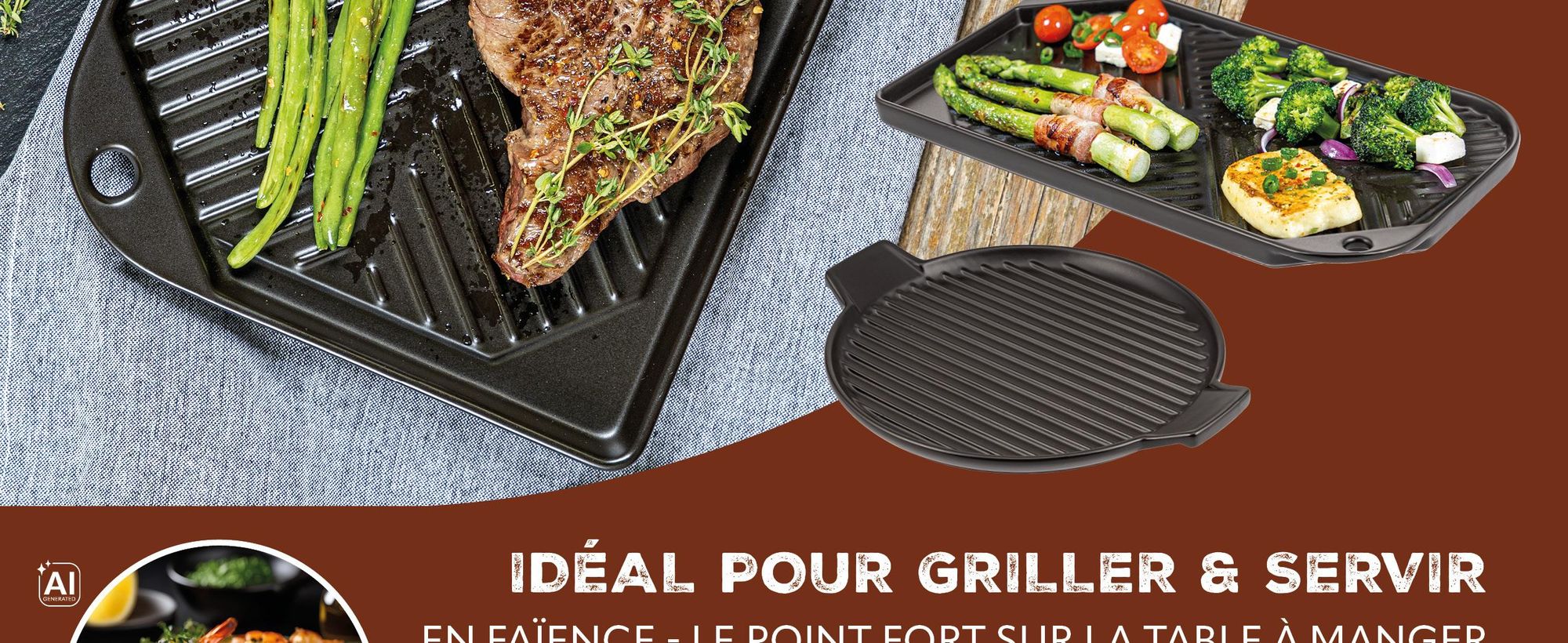 Plateaux de cuisson sur le barbecue