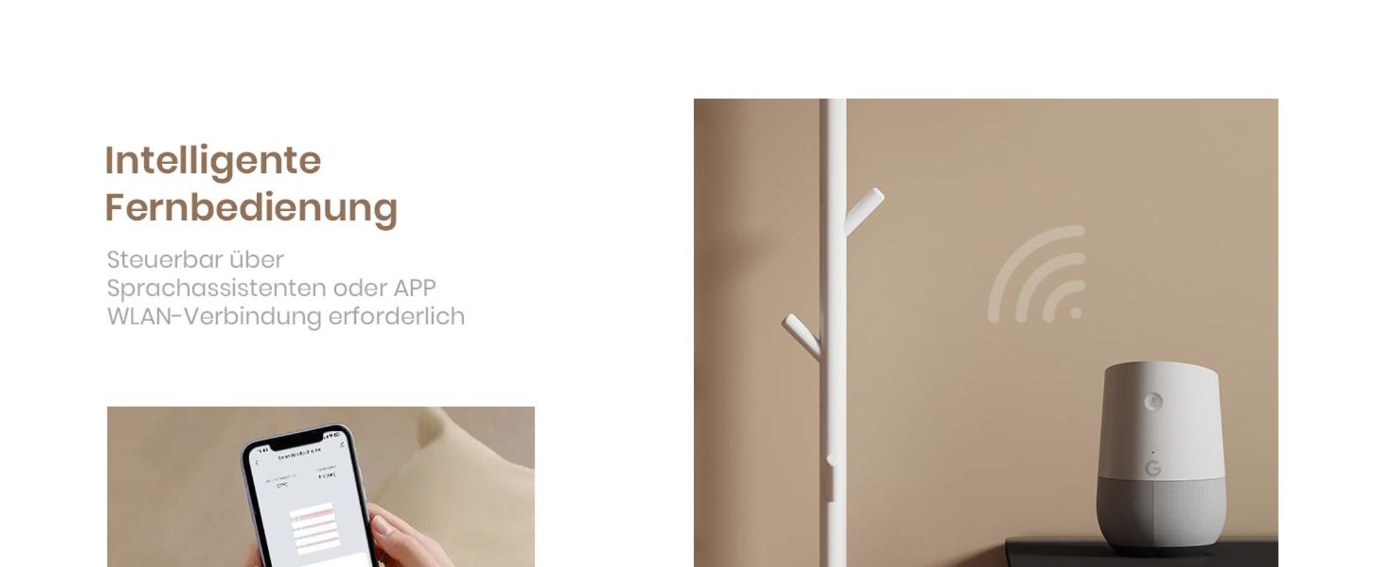 EMKE Elektrischer Handtuchheizkörper 100 W Weiß, LCD-Display, Intelligentes Thermostat, WiFi/APP-Steuerung Timer Baum-Design handtuchwärmer 150cm