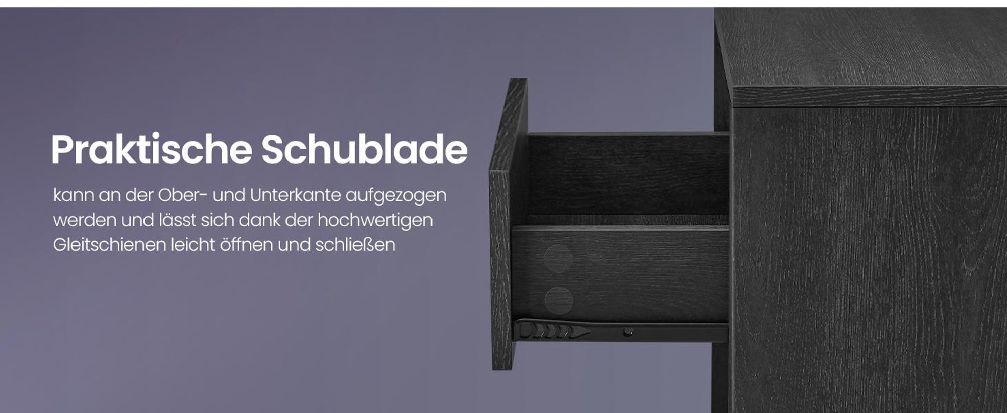 Nachttisch mit einstellbarer LED-Beleuchtung, 2er Set,