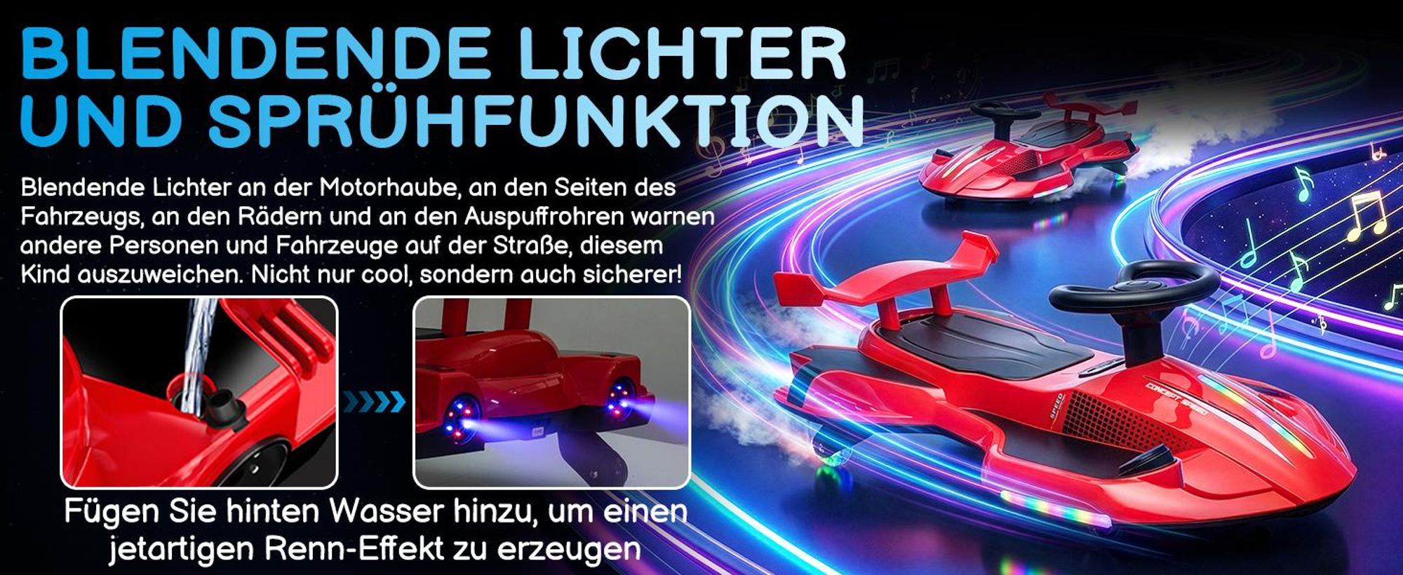 FCH Elektroroller mit Sprühfunktion 35W 12V 4,5Ah