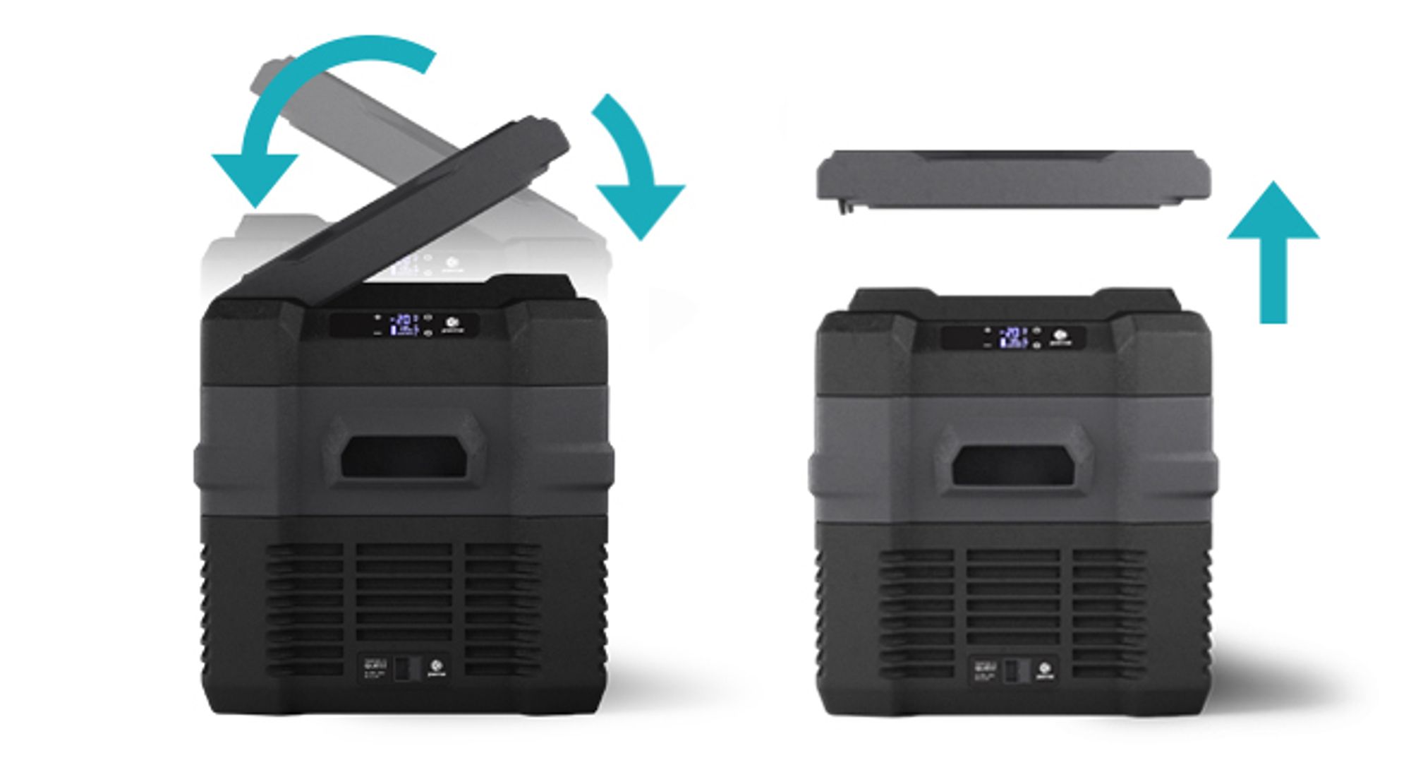 PEME Quest 30 Kompressor Kühlbox 27 L - Autokühlschrank 12V 24V 230V Elektrische Gefrierbox LKW PKW Auto Camping Kühlschrank App USB Licht -20°C