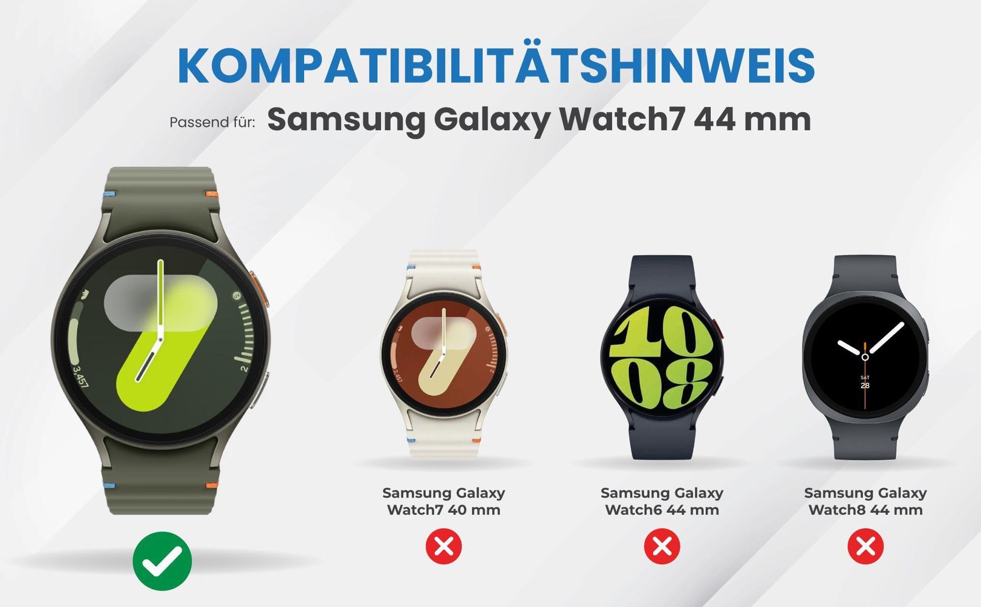 Kompatibilitätshinweise Hülle für Samsung Galaxy Watch7 44 mm