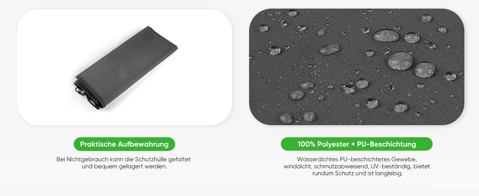 Sekey Schutzhülle Sonnenschirm, für Sonnenschirmhülle 2m durchmesser, Schirmhülle Marktschirm, aus 100% Polyester, Dunkelgrau