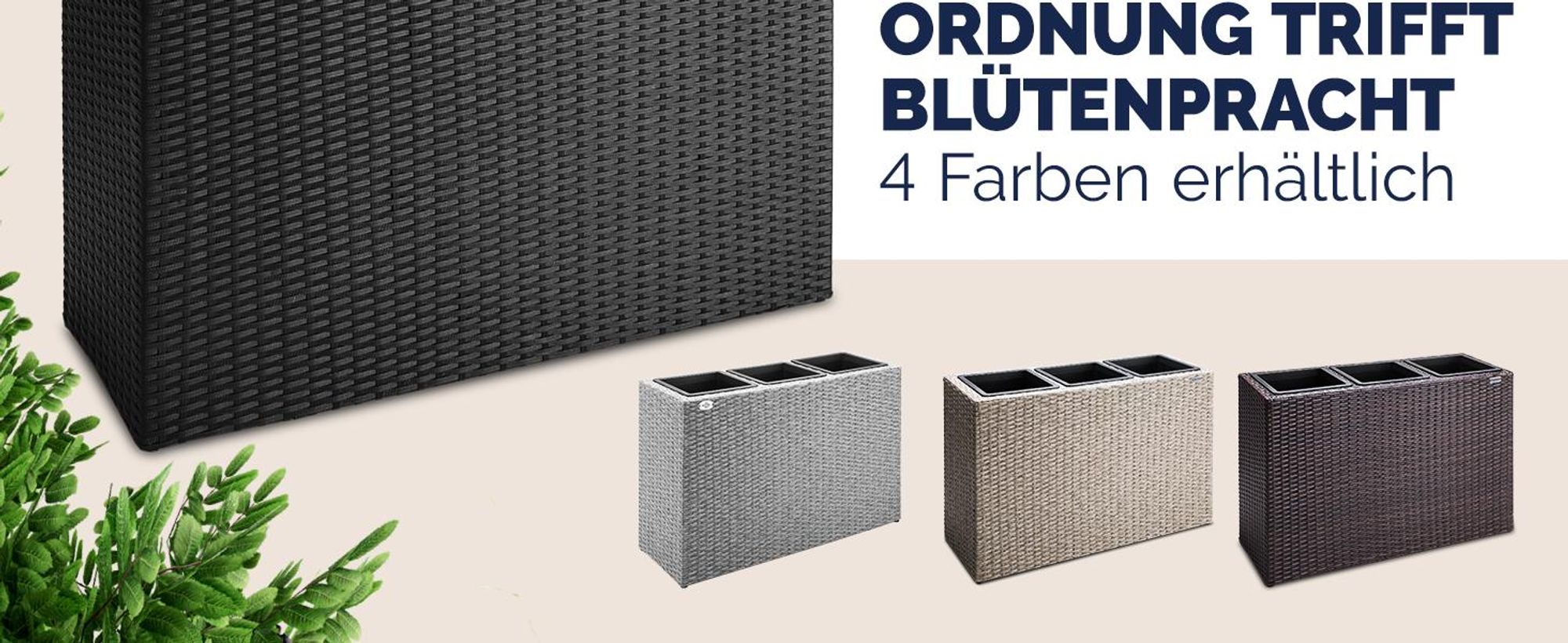 CASARIA Blumenkasten 3 Innentöpfe