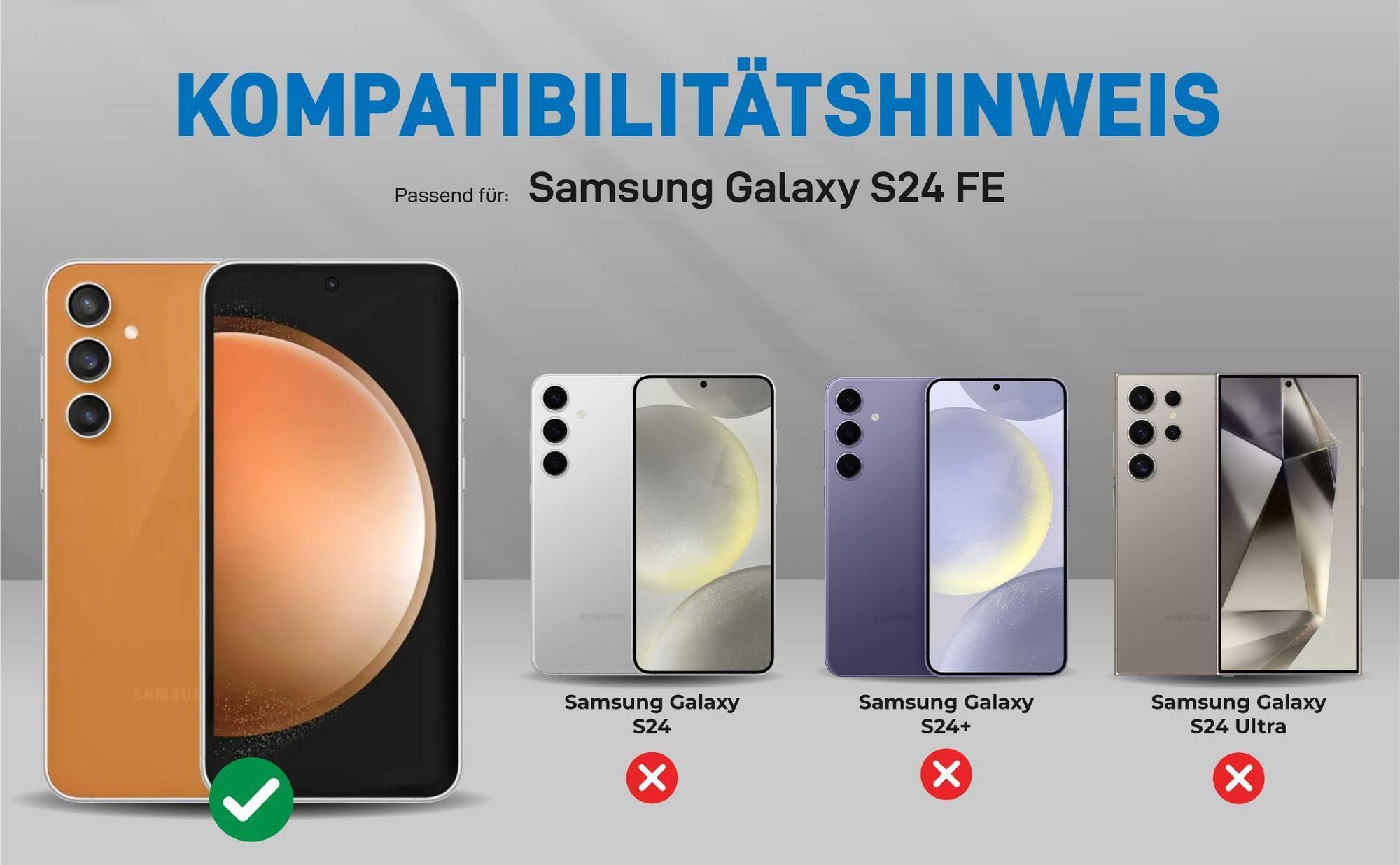 Kompatibilitätshinweise Hülle für Samsung Galaxy S24 FE