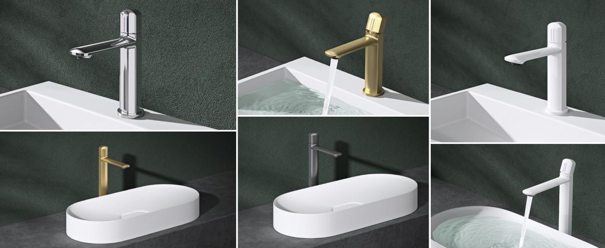Mai & Mai Armatur Bad Wasserhahn Badezimmer Waschtischarmatur Einhebelmischer Mischbatterie Bad aus Messing mit Wassersparfunktion Glänzend weiß 1190