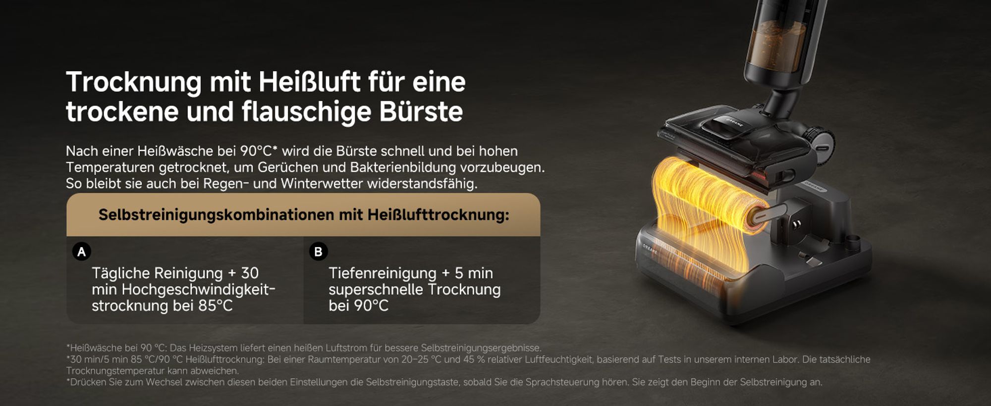 Dreame H12 Pro FlexReach Nass- und Trockensauger,Kabelloser Staubsauger-Mopp ohne Verwicklungen für Hartböden,180°Liegefläche,Heißluft-Selbstreinigung