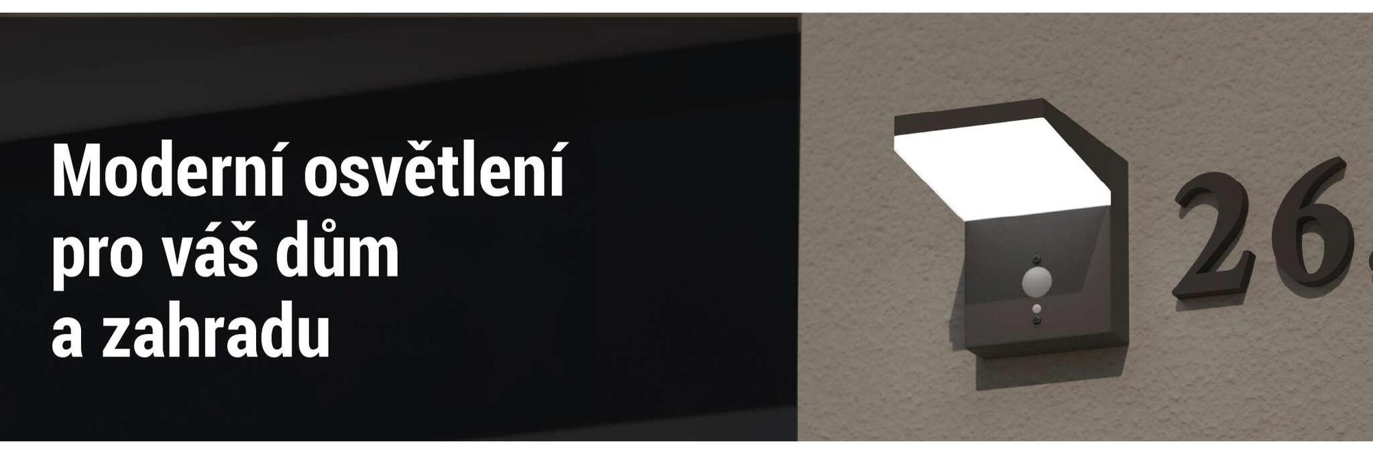 EMOS Solární nástěnné LED světlo VEREA s detektorem pohybu pro dům a zahradu, vodotěsné, 460 lm, teplá bílá, z hliníku pro montáž na zeď, ZGK044S