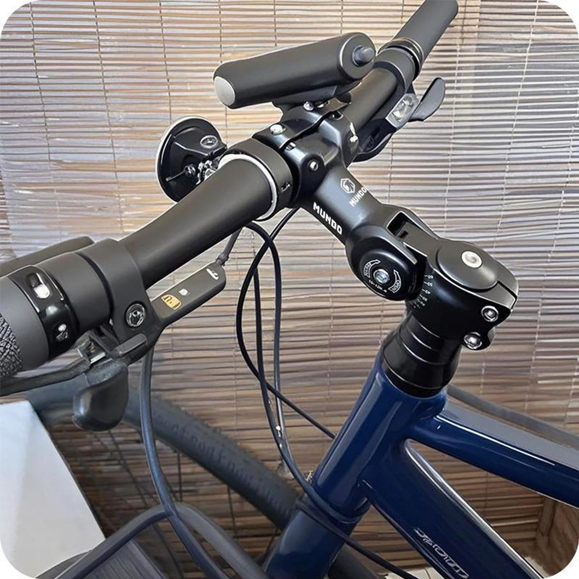 MUNDO® Fahrradlenker Vorbau -Lenkererhöhung Fahrrad 25.4mm Fahrradlenker erhöhung Aluminium 60°Einstellbar, lenkervorbau verstellbar
