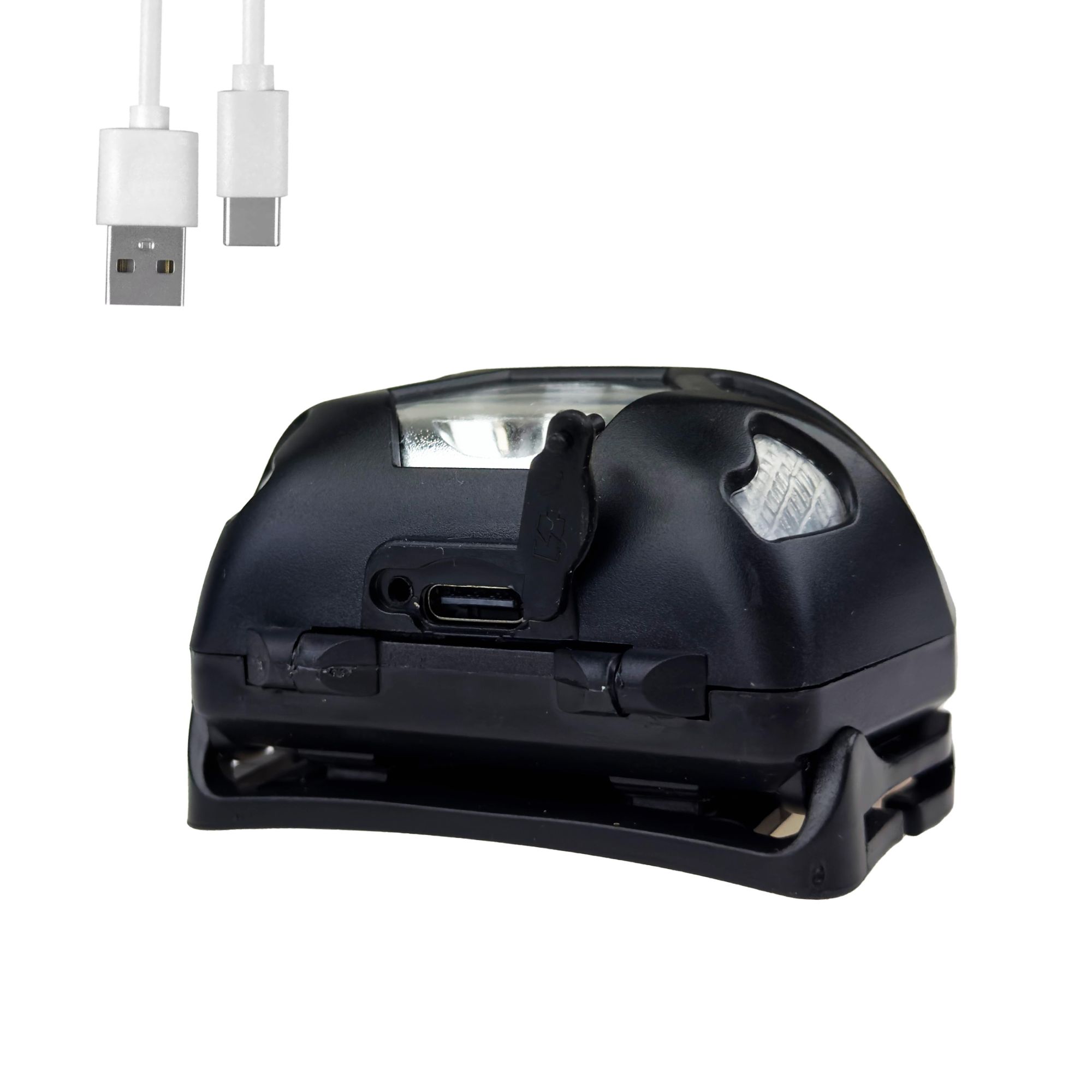 LED Stirnlampe 500lm USB-C aufladbar, IP66 wasserdicht & Bewegungssensor, Rotlicht-Modus, Akku Stirnleuchte für Joggen & Arbeit, EVI TECH Nexlume