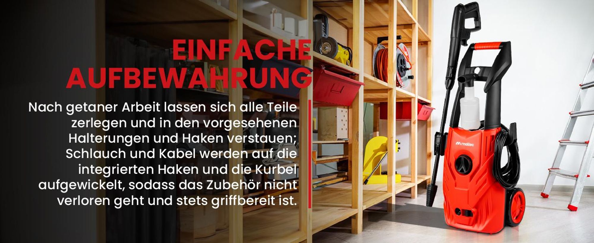 Hochdruckreiniger 150 bar mitTurbo-Düse und Aluminiumpumpe Selbstansaugfunktion