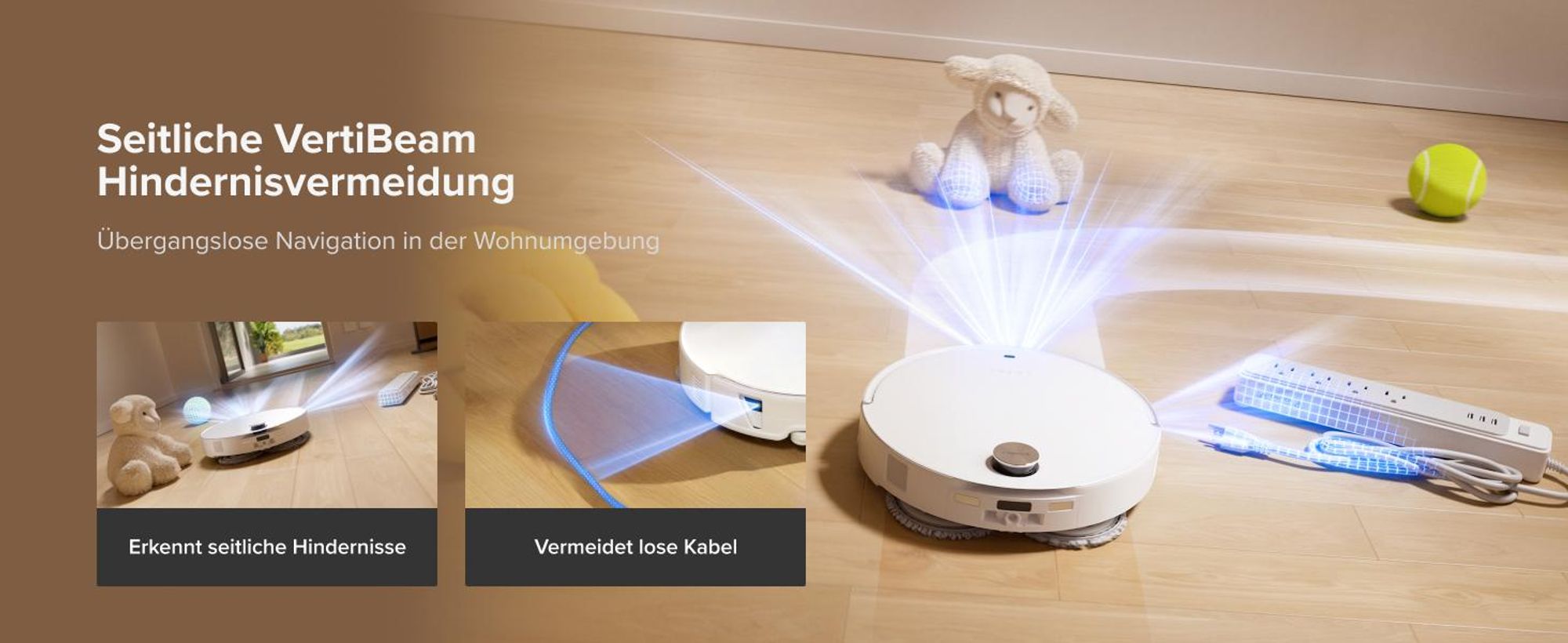 Roborock Saros 20 Neo Set Saugroboter mit Wischfunktion, 36.000 Pa, Dual Zero-Tangle-System, FlexiArm Technologie 100°C Heißwasser-Moppwäsche, Weiß