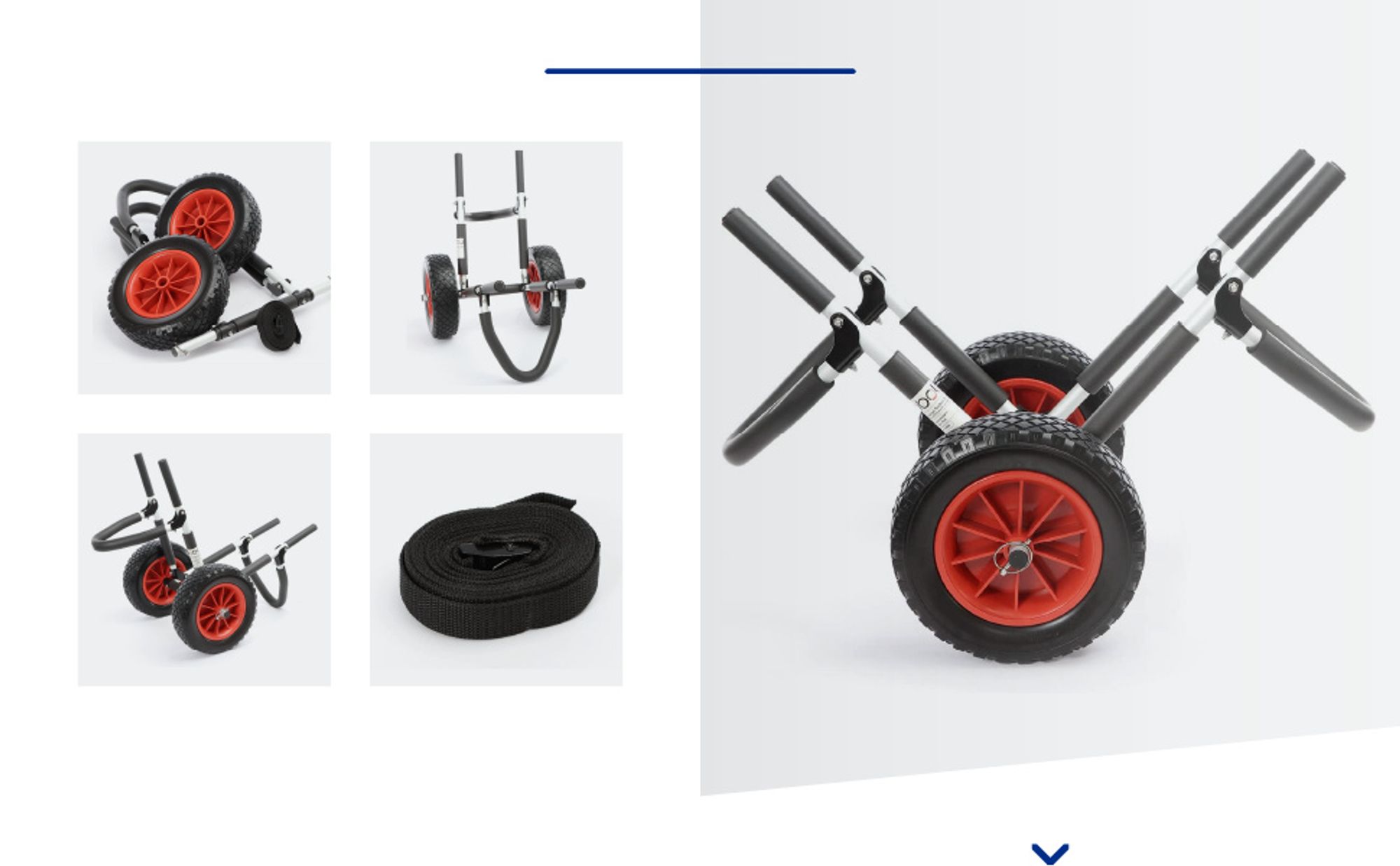 Toboli klappbarer Einzel Transportwagen bis 45 kg für SUP Board, Kanus und Kajaks, Surfwagen mit Polstern und PolyurethanRäder, geräumiger SUP-Wagen 73 x 45 x 60 cm, SUP-Trolley aus Aluminium