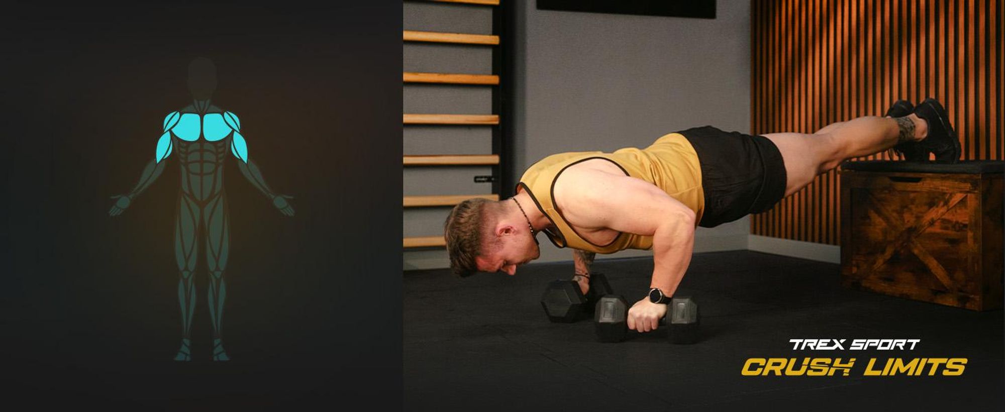 TREX SPORT Kurzhanteln Hanteln Set 2x5kg TX-005CD | Kunststoff Hexagon Dumbbell für Krafttraining | sechseckige Anti-Roll Form, ergonomischer Griff