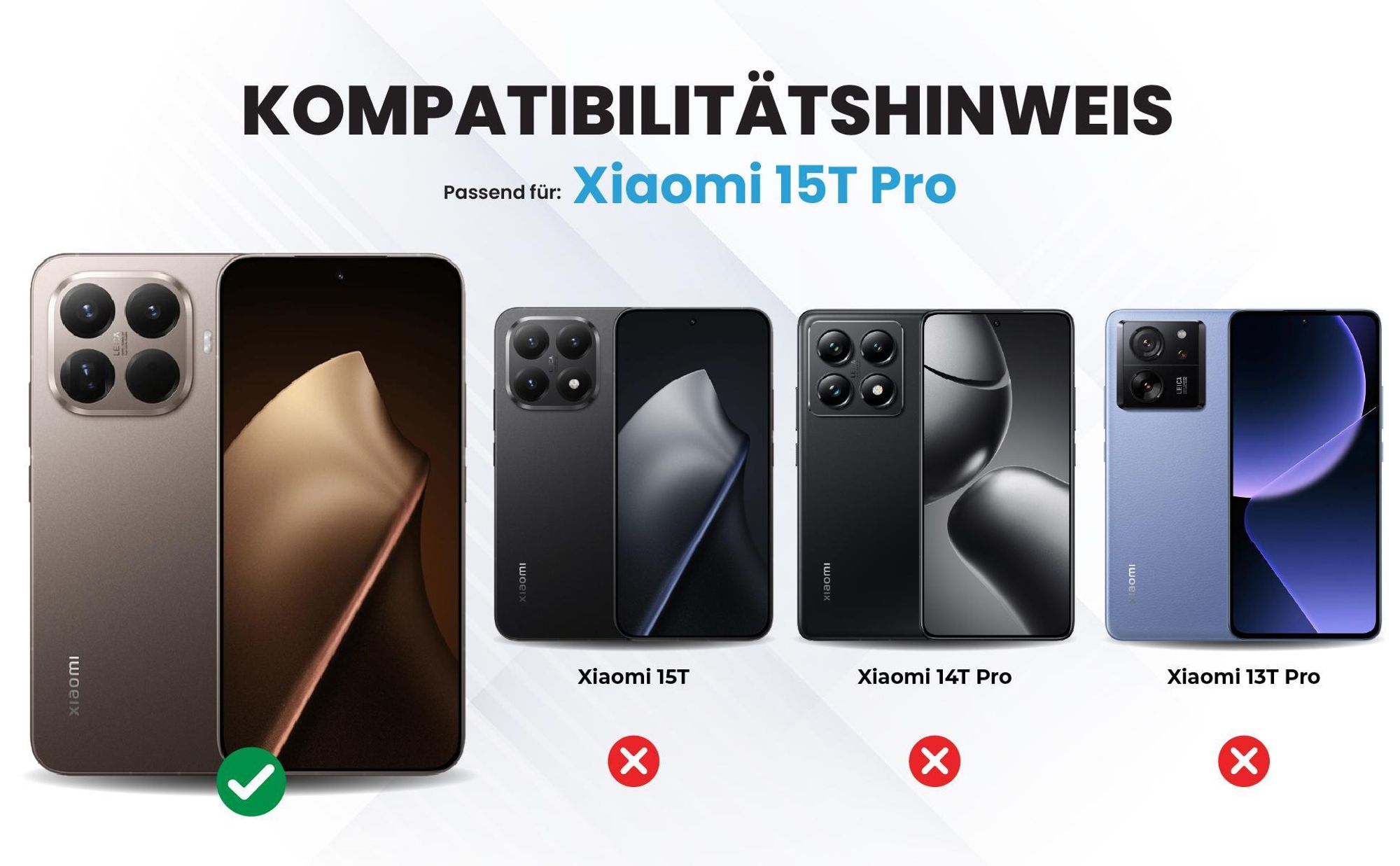 Kompatibilitätshinweise Hülle für das Xiaomi 15T Pro