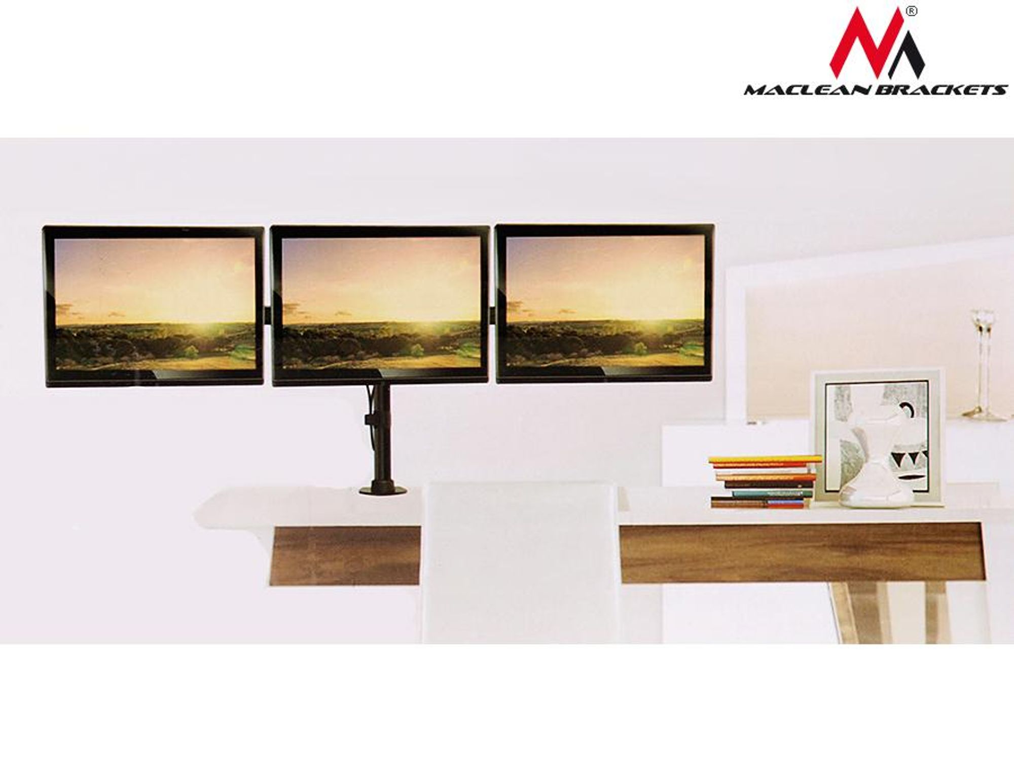 Dreifach Tischhalterung Monitorarm 360° Monitor Universal Halterung 13-27 Zoll