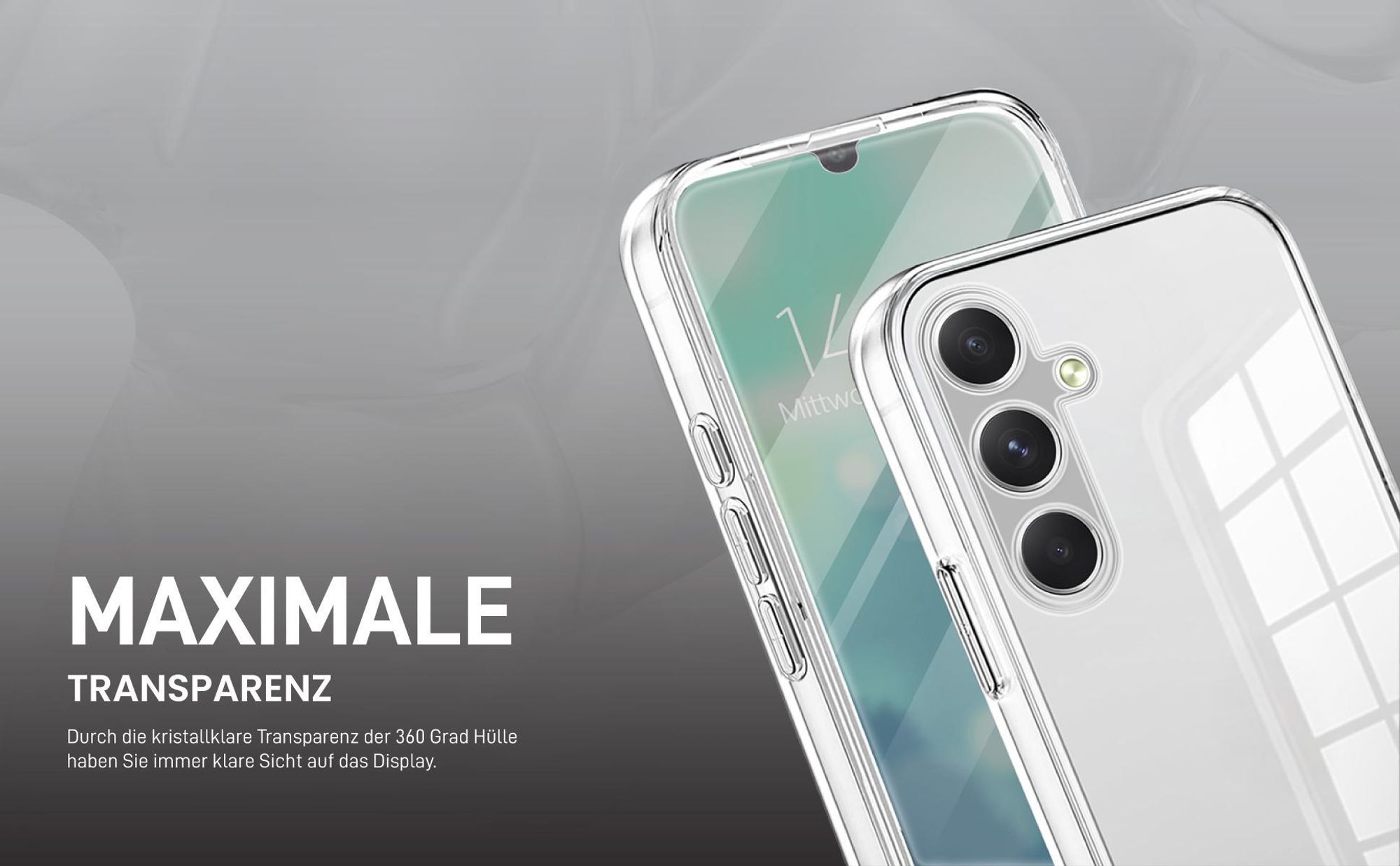 Transparentes 360 Grad Cover Front Back für Samsung Galaxy A54 5G
